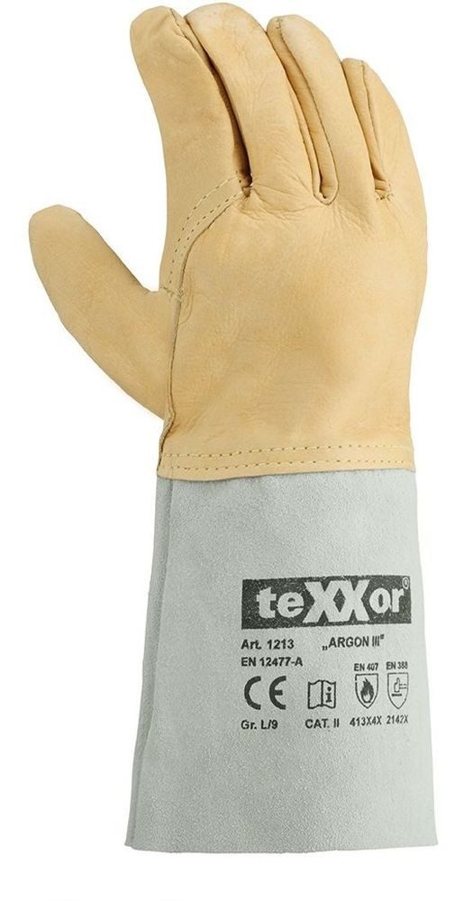 teXXor Arbeitshandschuh-Set Schweißerhandschuhe Argon Iii