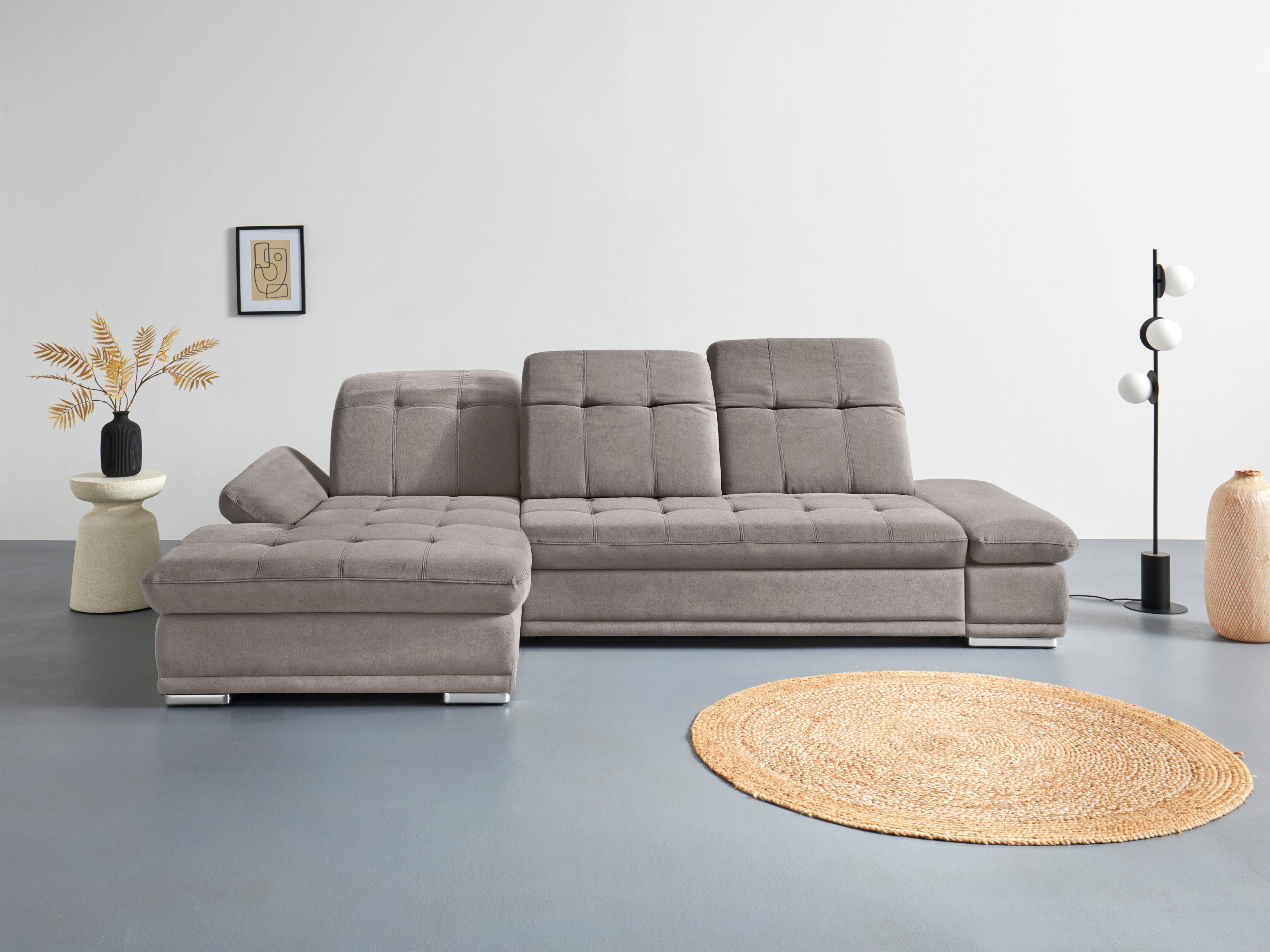 COTTA Ecksofa "Holiday L-Form mit Sitztiefen-, Armteil- und Kopfteilverstel günstig online kaufen