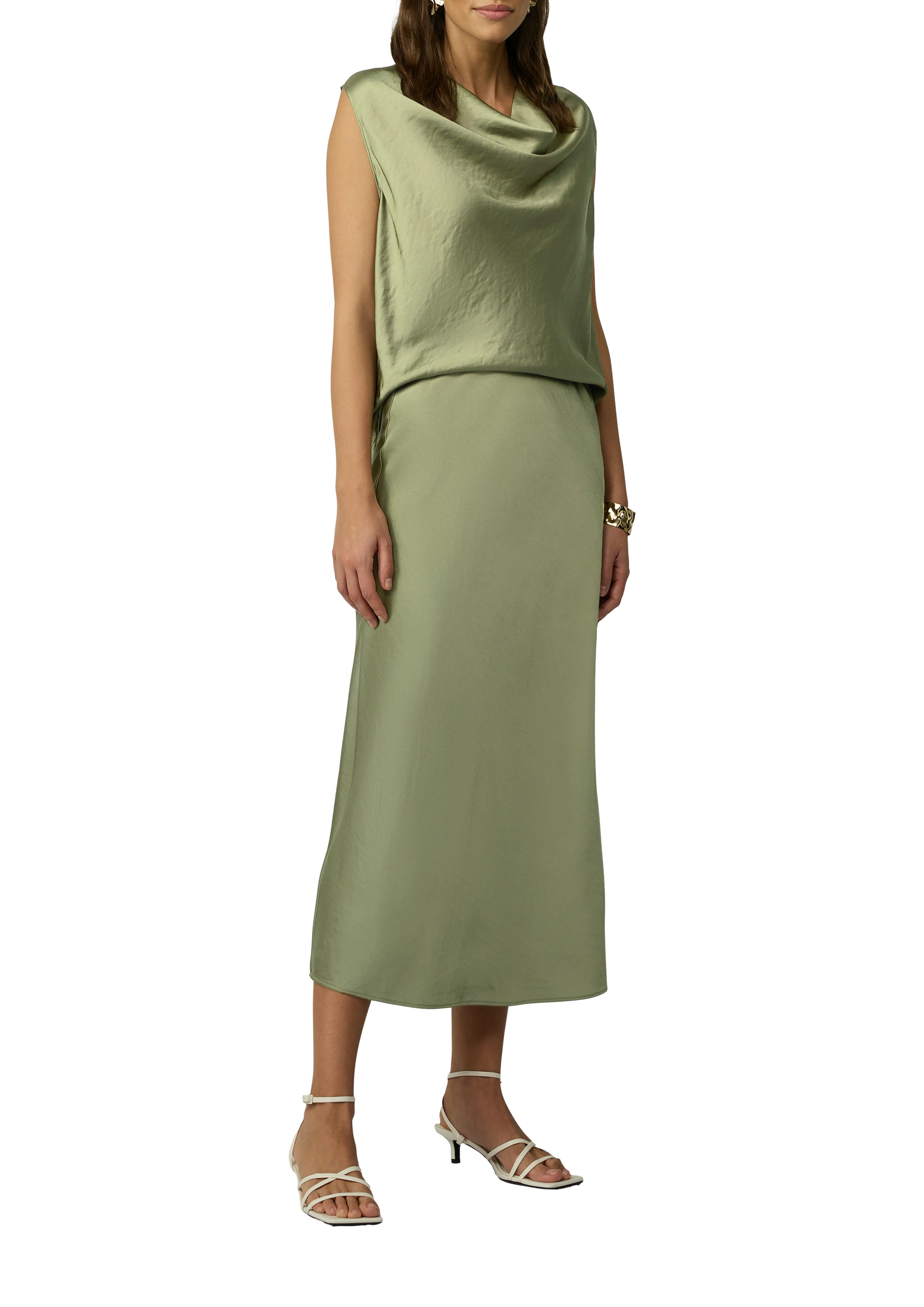 s.Oliver BLACK LABEL Shirttop mit Wasserfall-Kragen günstig online kaufen