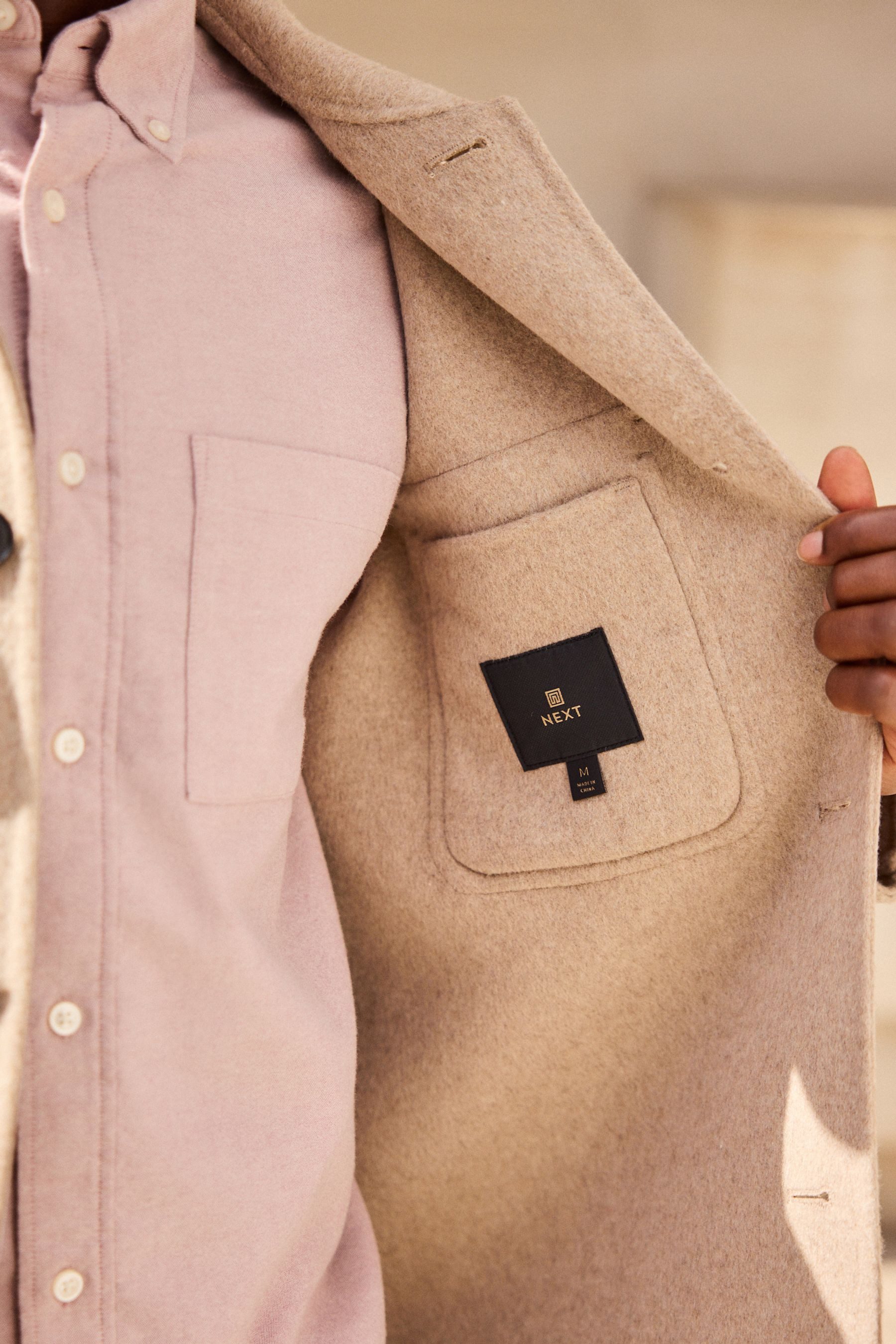 Next Hemdjacke Weiche, hochwertige Hemdjacke mit hohem Wollanteil (1-St)