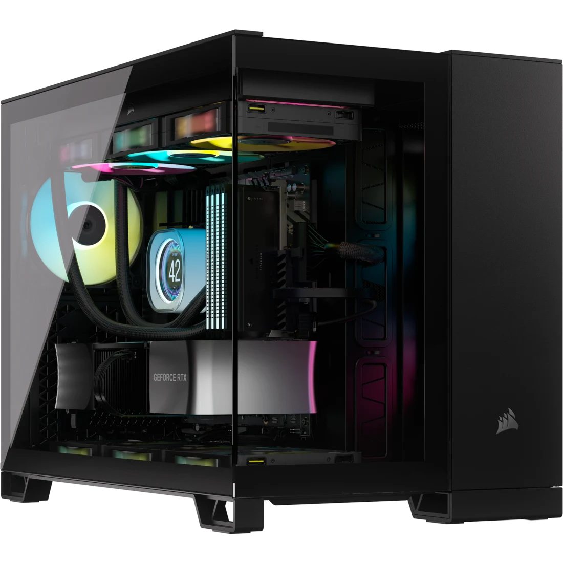 Corsair PC-Gehäuse 2500X LINK Tempered Glass mATX Mid-Tower