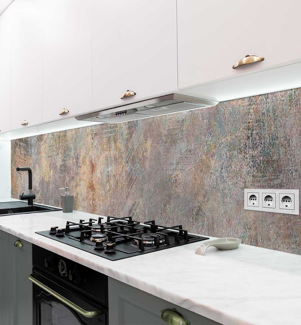 MyMaxxi Küchenrückwand Küchenrückwand selbstklebend Abstrakter abgenutzter Beton Folie, (Klebefolie passend geschnitten und gerollt B 60 cm x H 60 cm), Abgenutzter Beton B 60 cm x H 60 cm