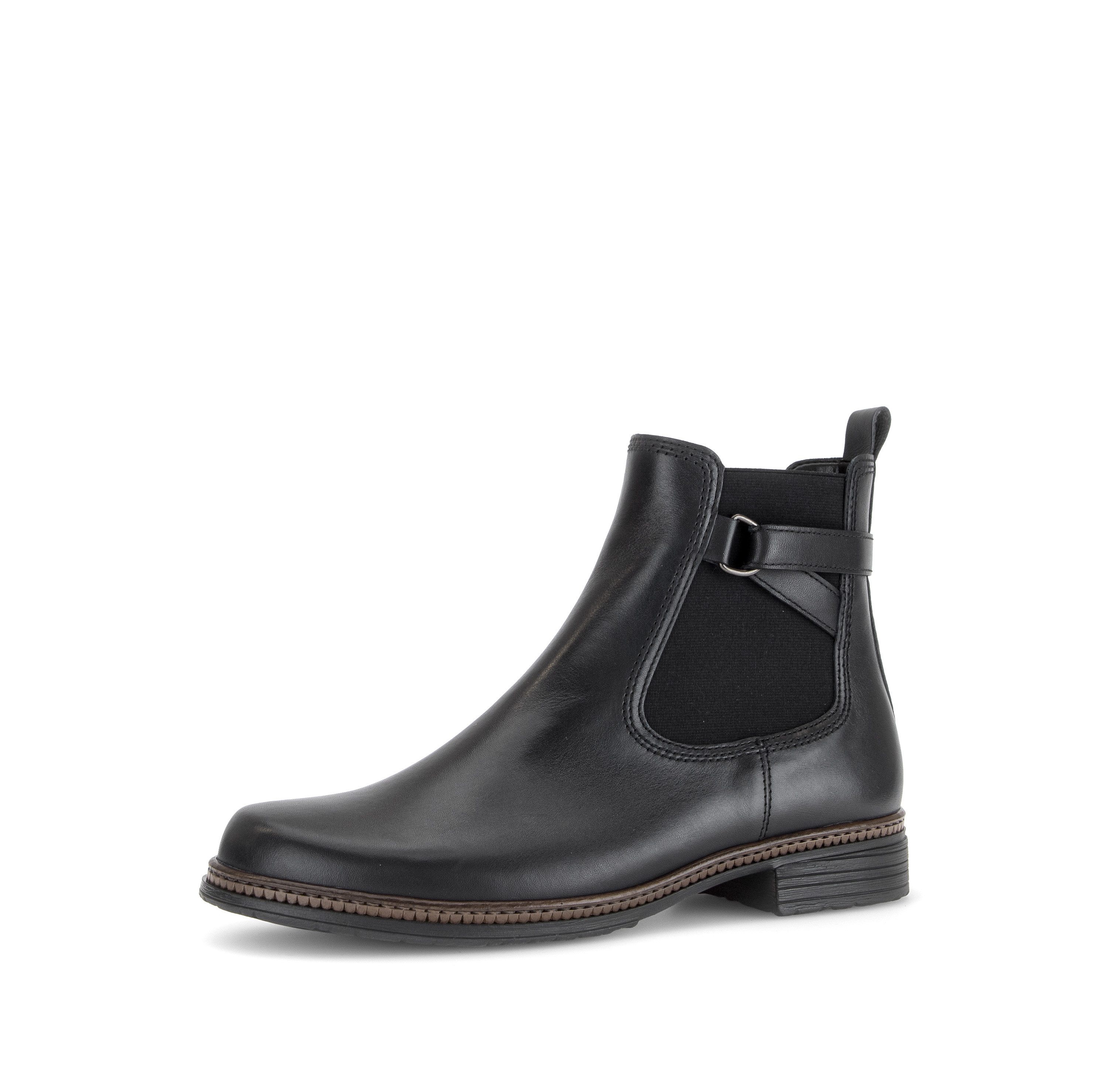 Gabor Chelseaboots Blockabsatz, Stiefelette mit dekorativem Zierriemchen