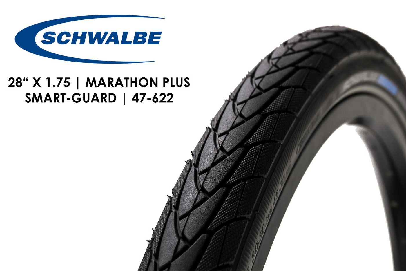 Schwalbe Fahrradreifen 28 Zoll Schwalbe Marathon Plus Fahrrad Reifen 47-622 E-Bike Ready, (1-tlg), Pannenschutz, E50-Ready