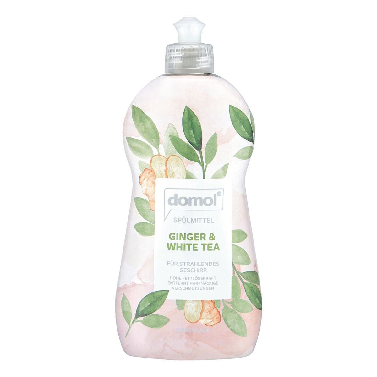 Domol Ginger & White Tea Geschirrspülmittel (500 ml, hohe Fettlösekraft)