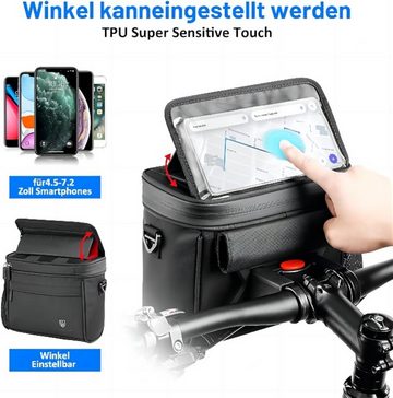 HEYHIPPO Fahrradtasche Multifunktionale Kopf Tasche große elektrische Fahrrad hängende Tasche, Multifunktionale Fahrradtasche für Lenker und Vorderrad hohe Kapazität