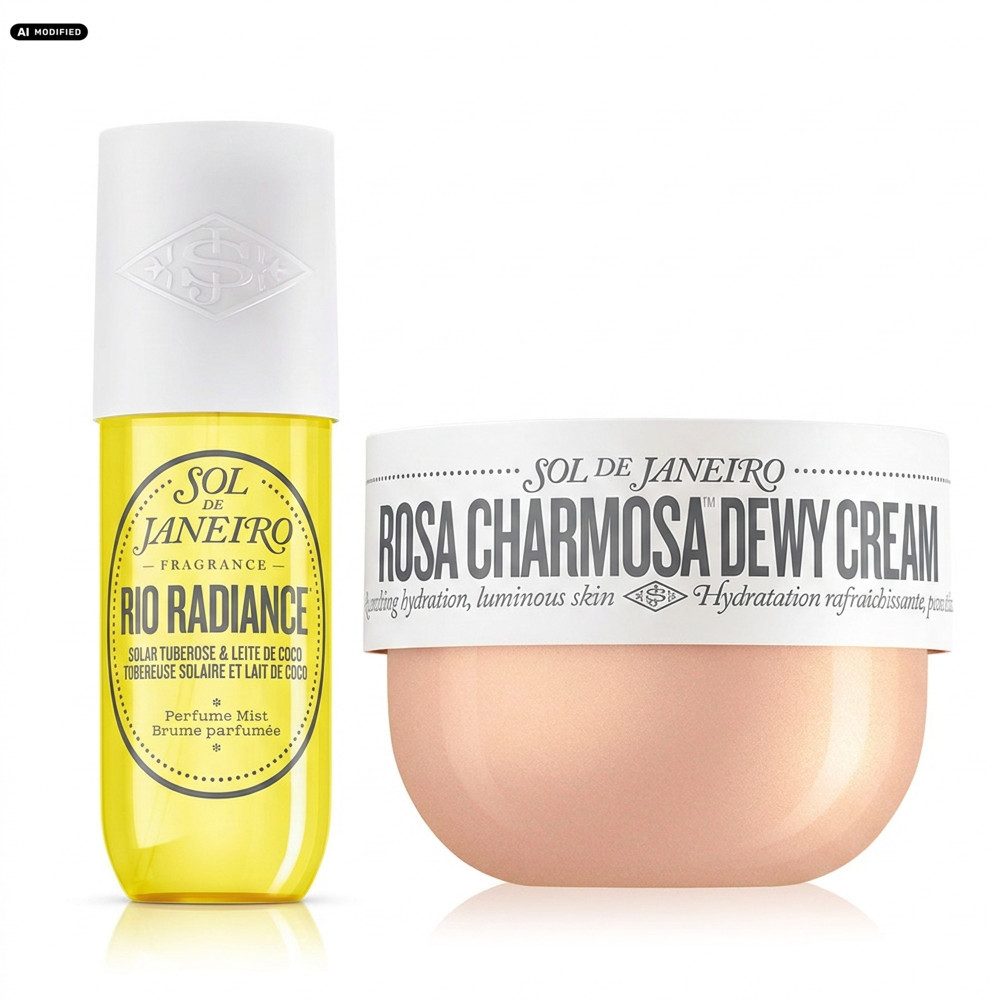 Sol de Janeiro Gesichts- und Körperspray Sol de Janeiro Rio Radiance Mist und Rosa Charmosa Cream Pflege Duo, Pflege und Duft in einem abgestimmten Duo