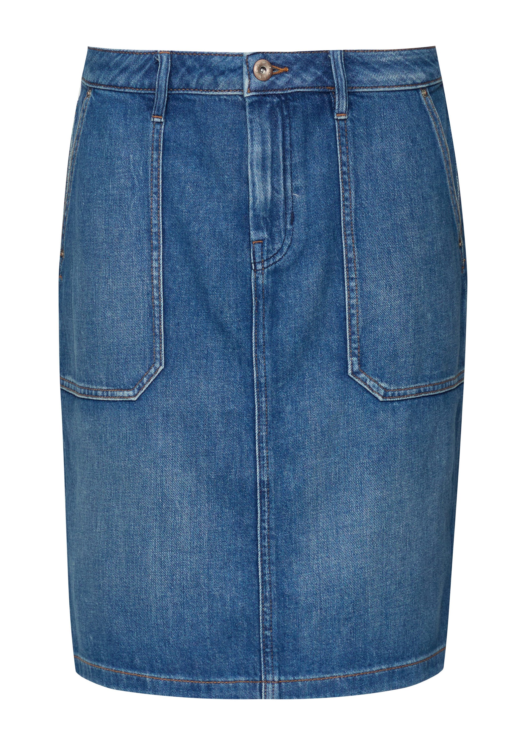 s.Oliver Minirock Rock Kurzer Jeansrock mit aufgesetzten Taschen