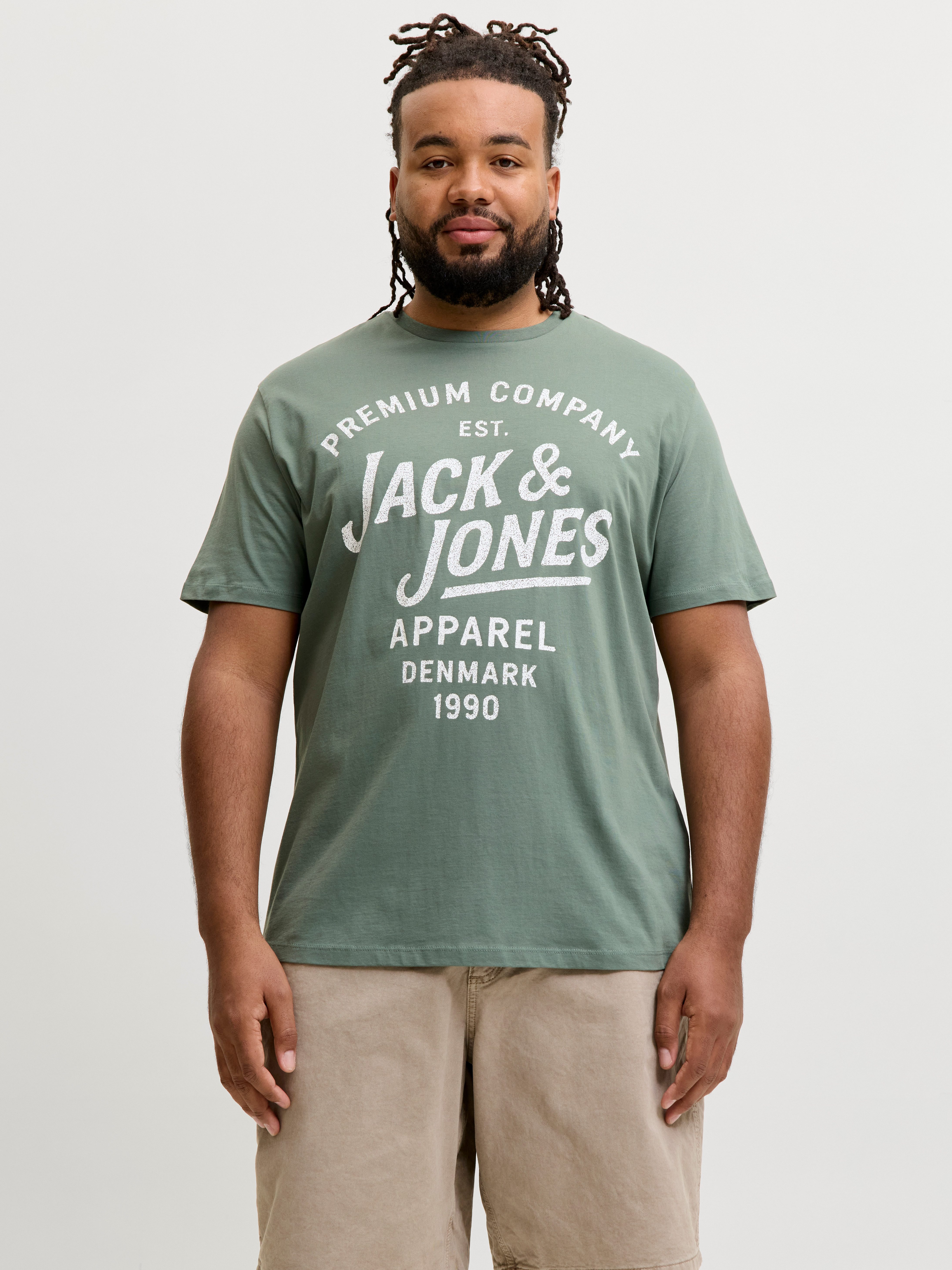 Jack & Jones PlusSize T-Shirt JPRBLUZANE SS TEE FST PLS mit Logo Schriftzug