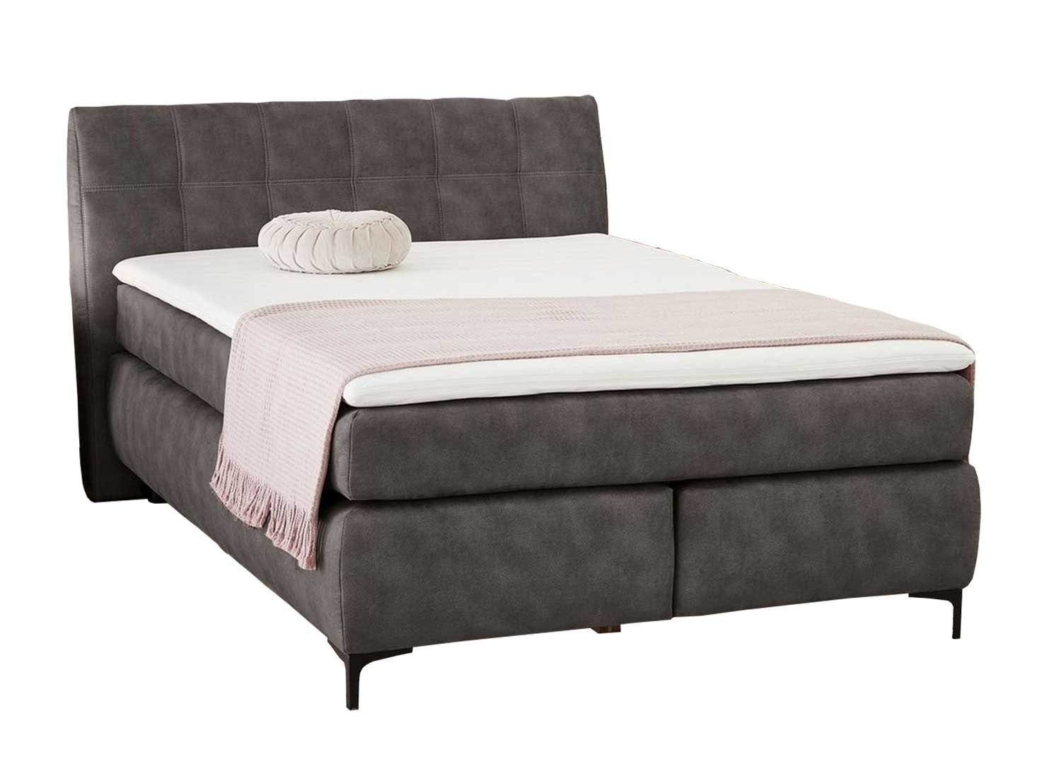 Jockenhöfer Gruppe Boxspringbett GITTA, 140 x 200 cm, Härtegrad 2, inkl. Topper