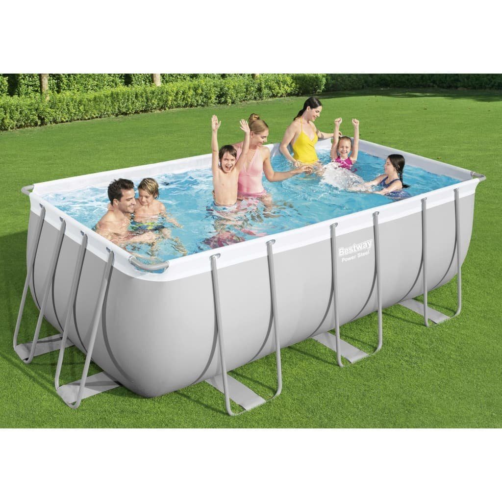 BESTWAY Pool »Bestway Power Steel Swimmingpool-Set Rechteckig 412x201x122 cm «