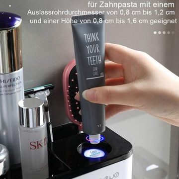 SHUAIVIBES Badorganizer Zubehör Zahnbürstenhalter Automatischer Zahnpastaspender Wandmontage