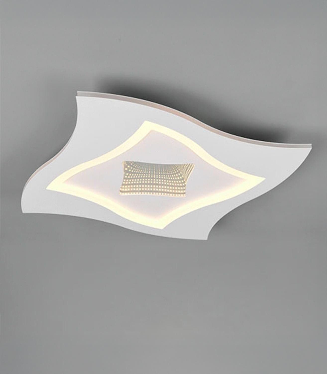 TRIO Leuchten LED Deckenleuchte KLINT, Weiß matt, Metall, mit Fernbedienung günstig online kaufen