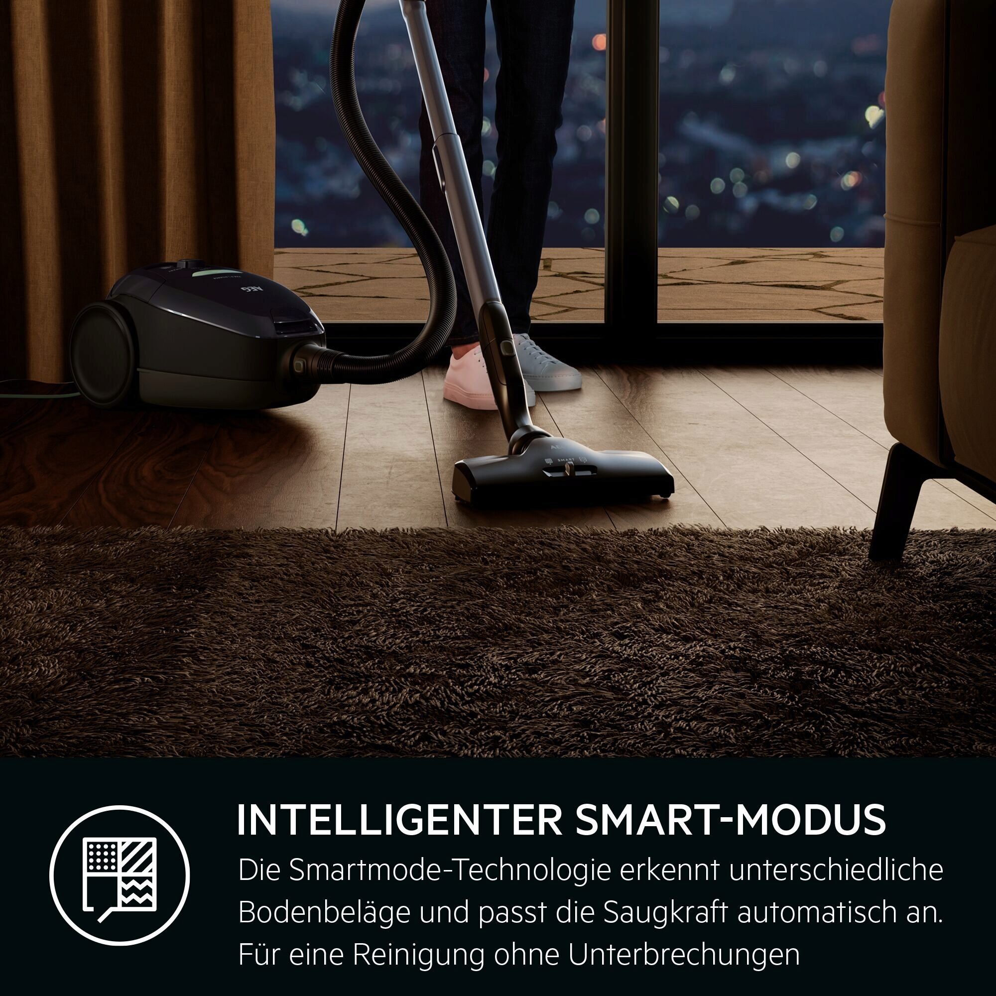 AEG Bodenstaubsauger VX82-1-ÖKO, 600 W, mit Beutel, aus 75% Recyclingkunststoff