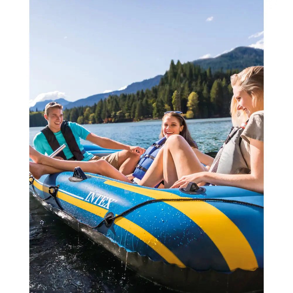 Sport-Knight® Schlauchboot Aufblasbares Schlauchboot Premium für 2 oder 3 Personen, mit Zubehör, (Schlauchboot-Set, -, Schlauchboot-Set mit 2 Paddeln und Luftpumpe)