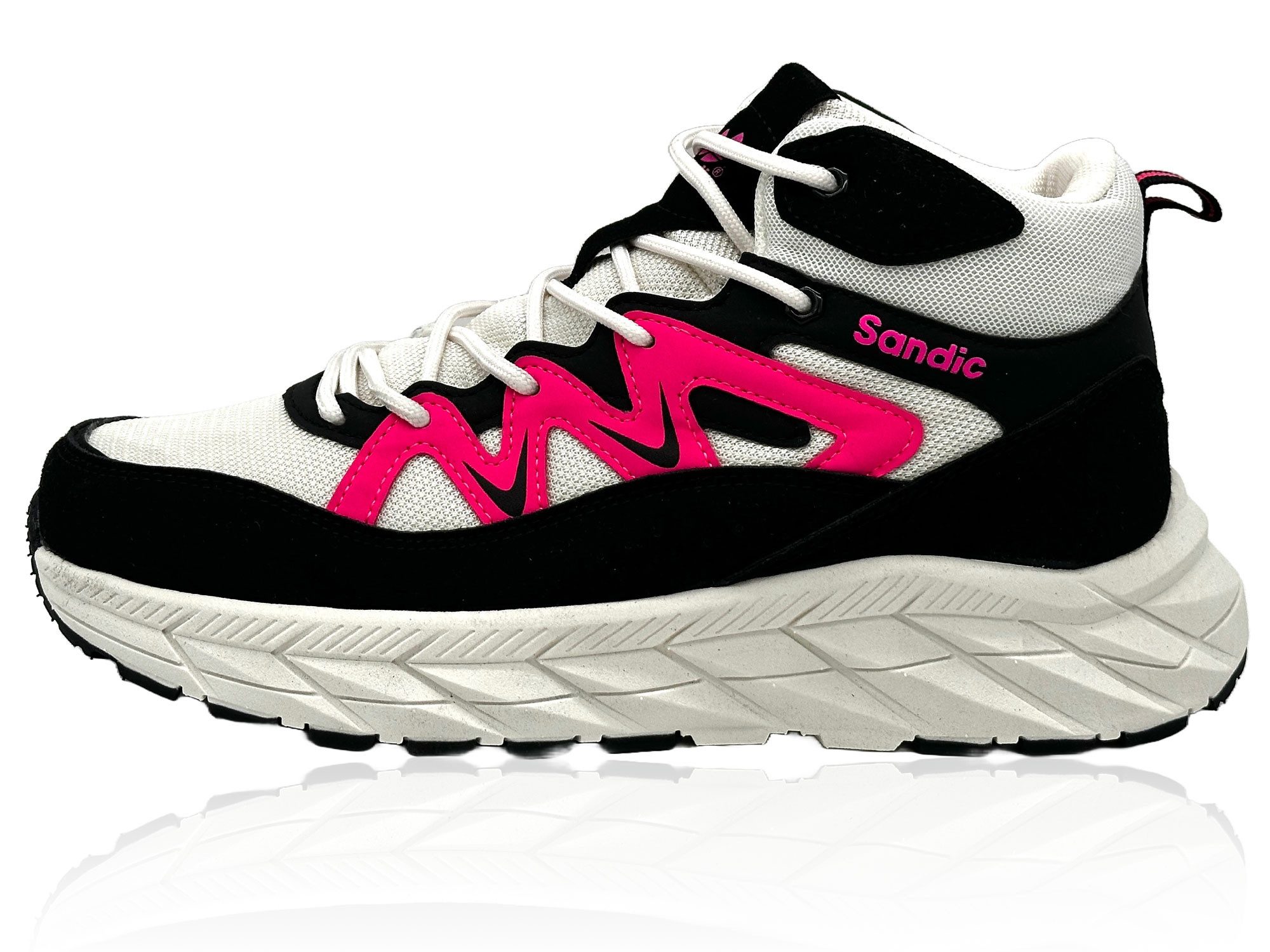 Schwarz-Beige-Fuchsia