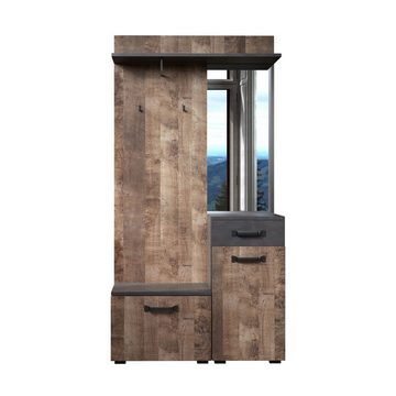 ebuy24 Garderobenhalter Smile Kleiderschrank-Set 1 Ablage, 1 Garderobensta