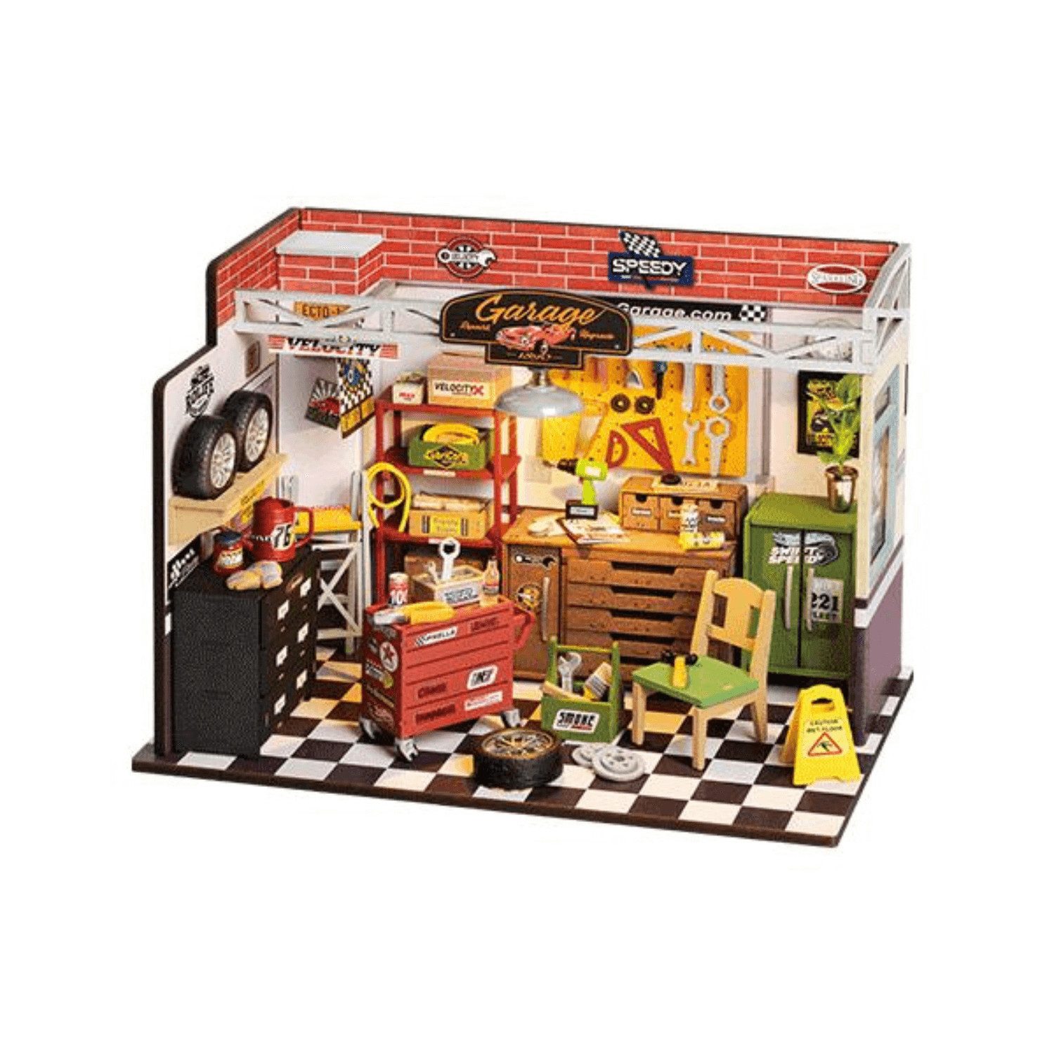 Robotime 3D-Puzzle Garage Workshop ? Werkstatt Miniaturhaus, 220 Puzzleteile