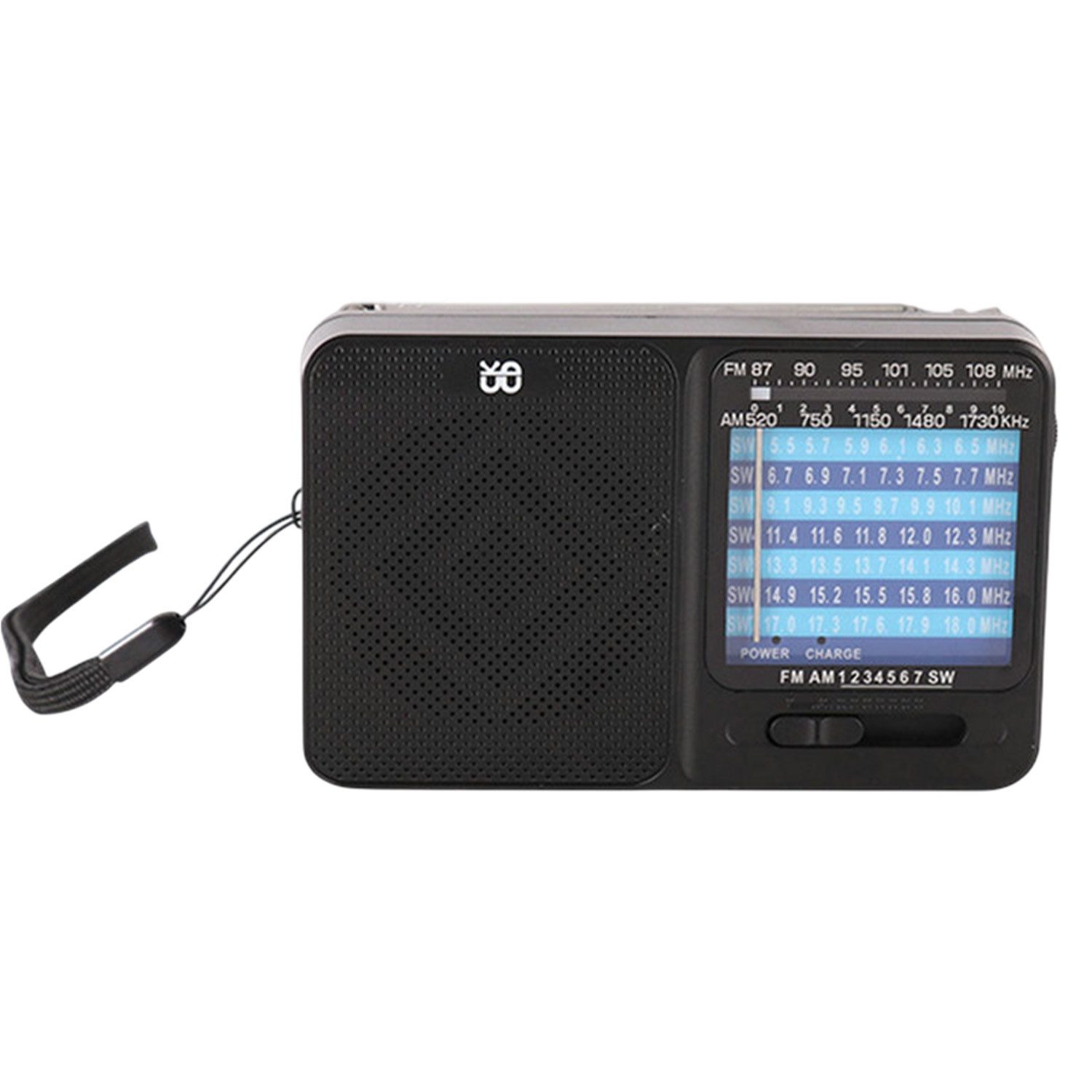 Refttenw UKW/MW/KW Radio mit Batterie & USB, DSP, 360° Antenne, Kleines Radio (FM (87-108 MHz), AM (520-1710 kHz) und Kurzwelle (SW1-7, 5.5-18.0 MHz), Lauter Lautsprecher, 3.5mm-Kopfhöreranschluss, Dual-Stromversorgung)