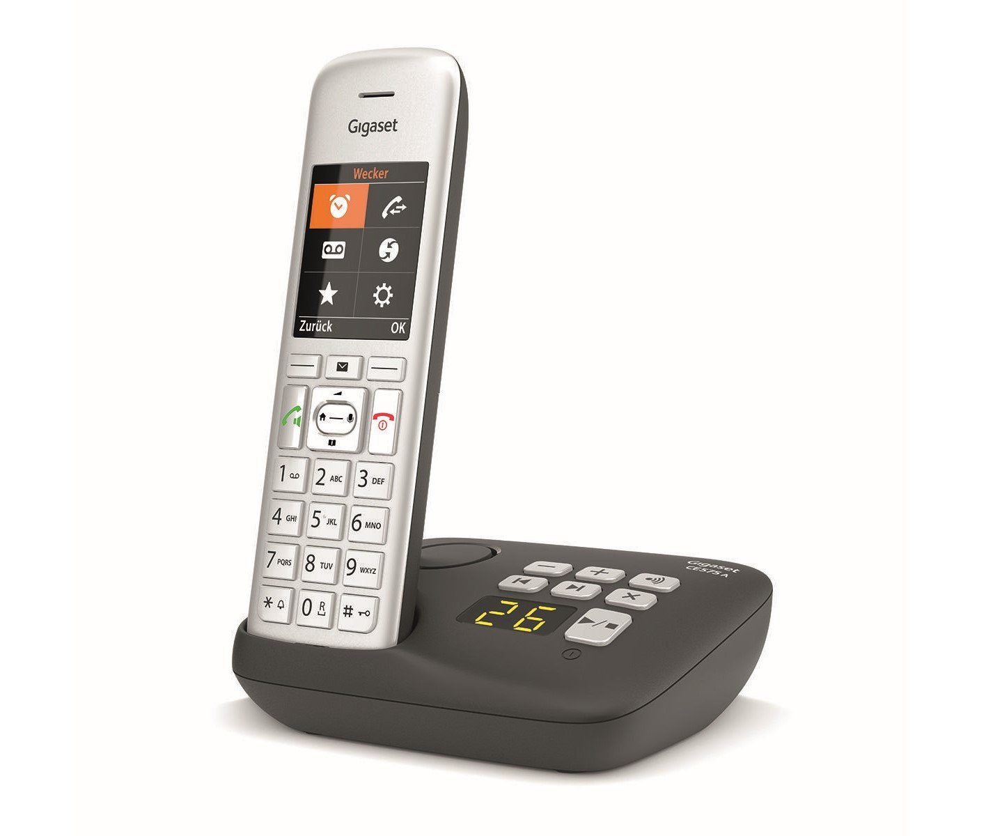 Gigaset (Mobilteile: 575A kompatibel) Festnetztelefon Hörgeräte CE 2, Freisprechfunktion, Anruferliste,