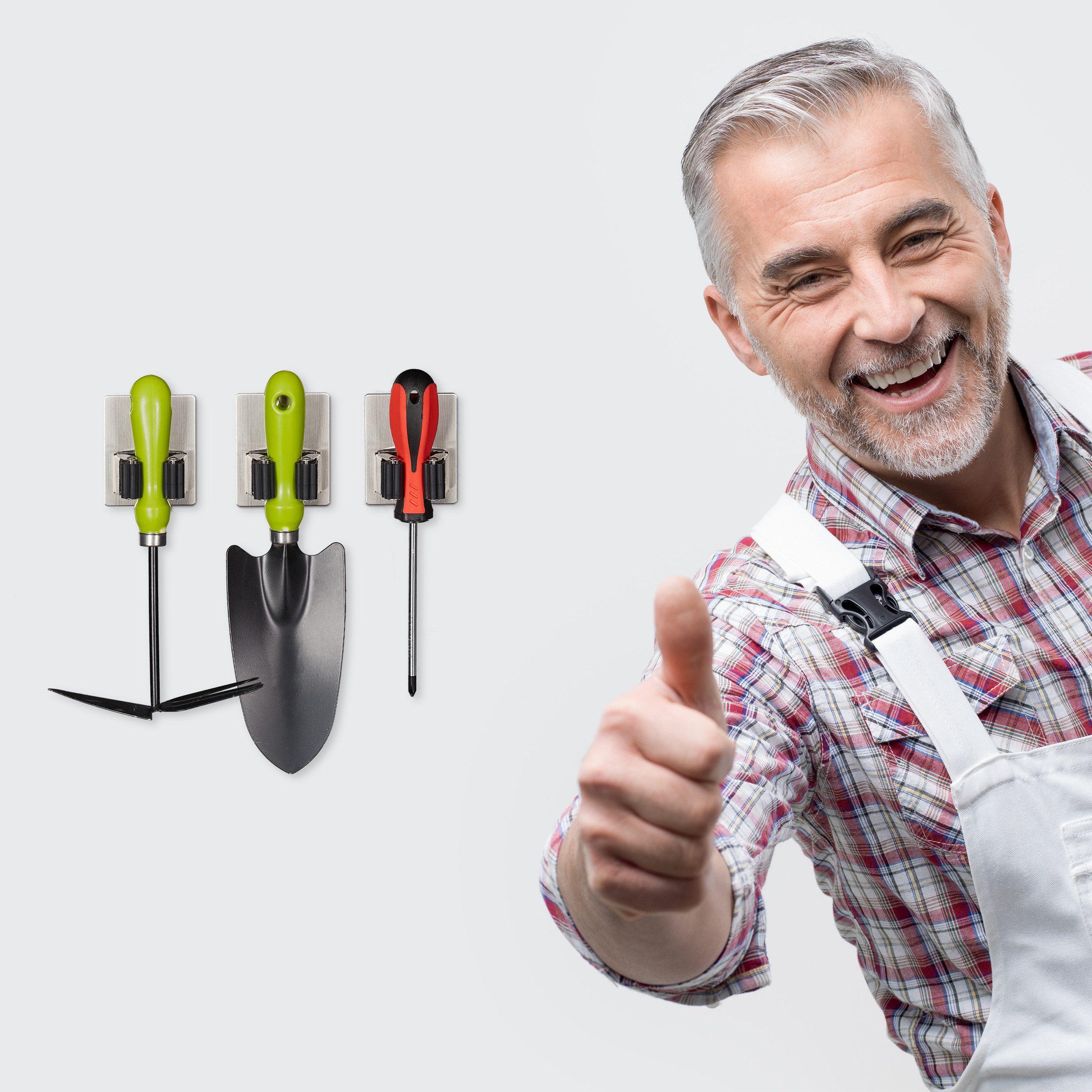 relaxdays Gartengerätehalter 4 x Gerätehalter günstig online kaufen