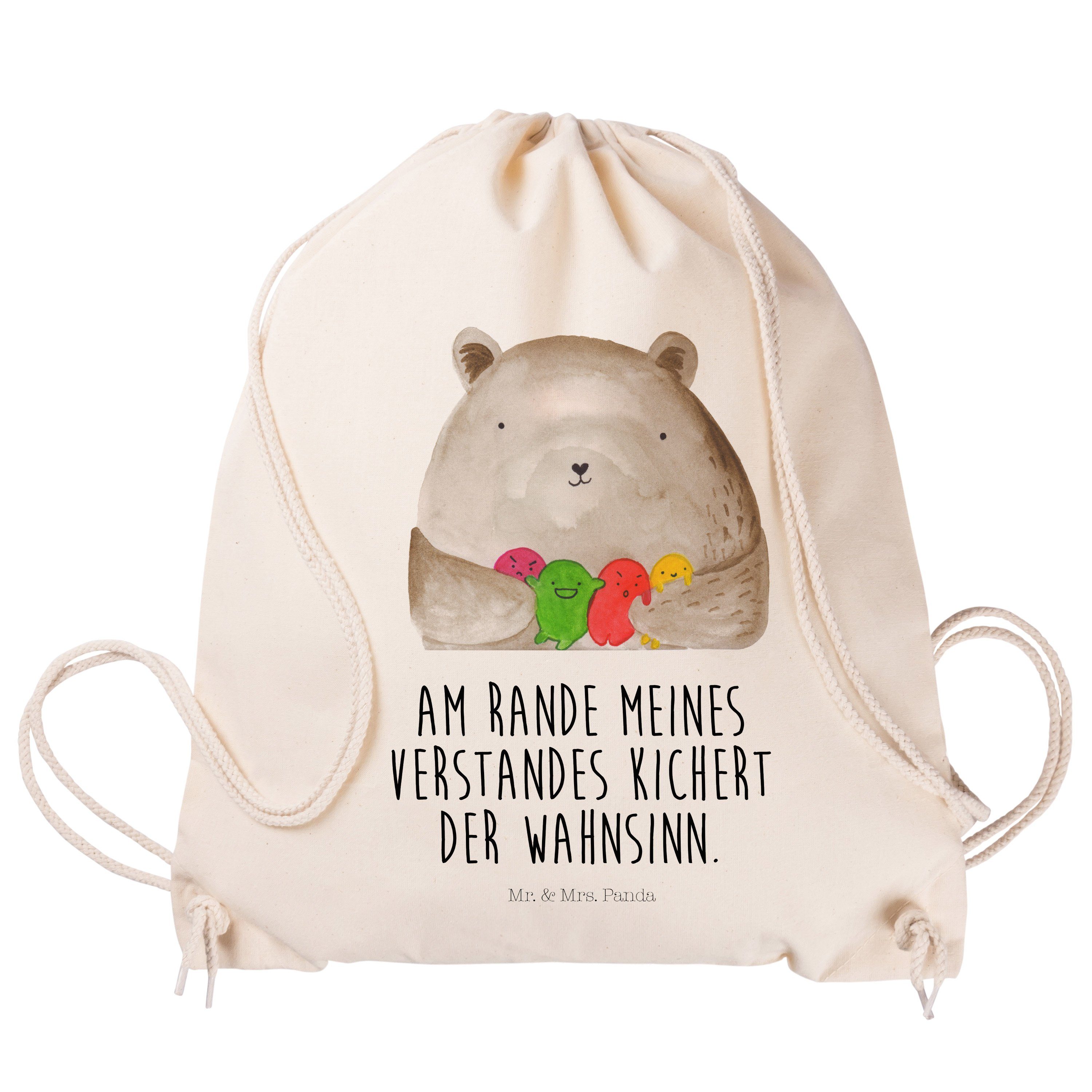 Mr. & Mrs. Geschenk, Panda Bär - Teddy, (1-tlg) Beutel, Gefühl - Sporttasche Verrückt, Tasche, Transparent