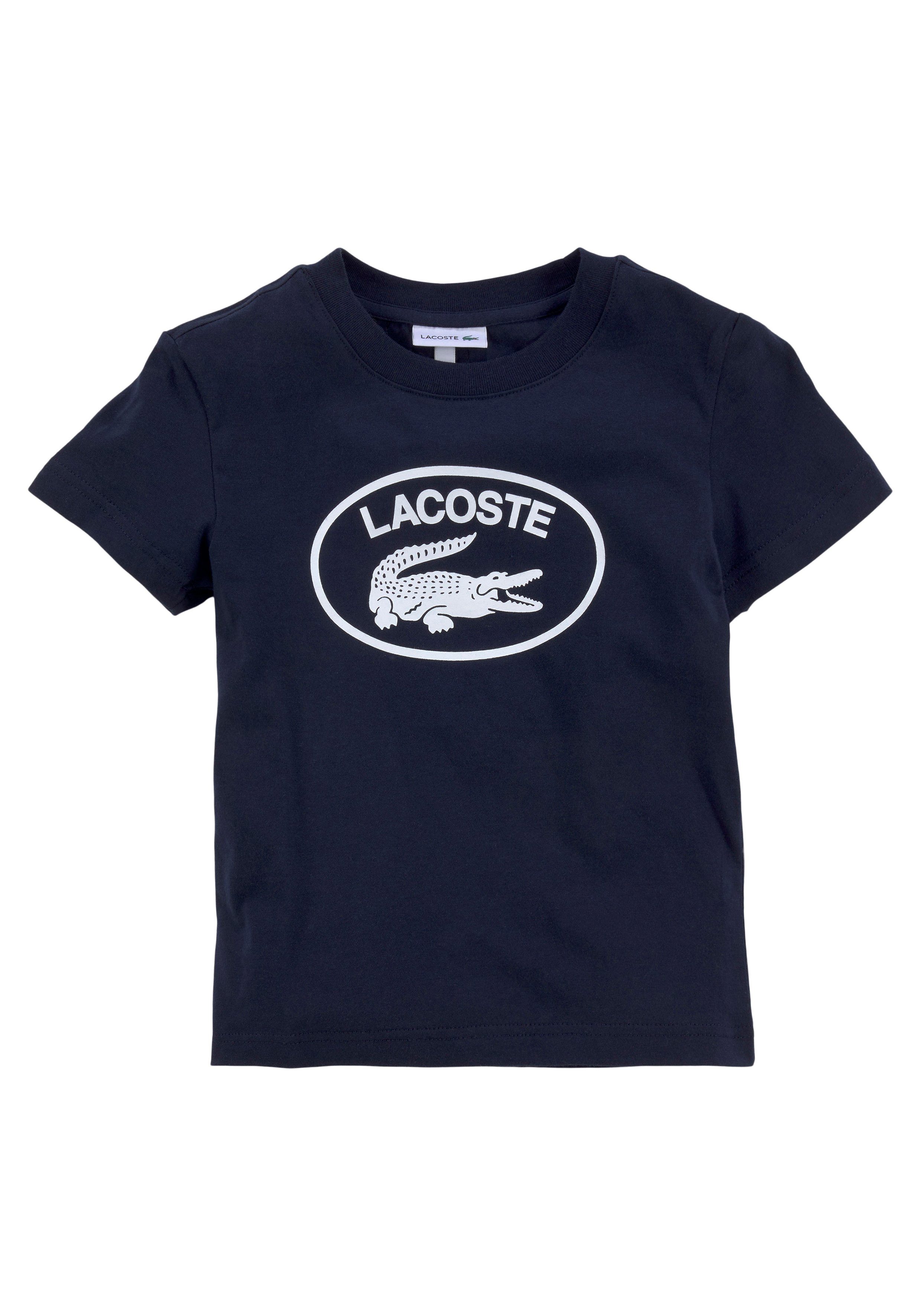 Verkaufskunde Lacoste T-Shirt mit blue Logodruck navy großem