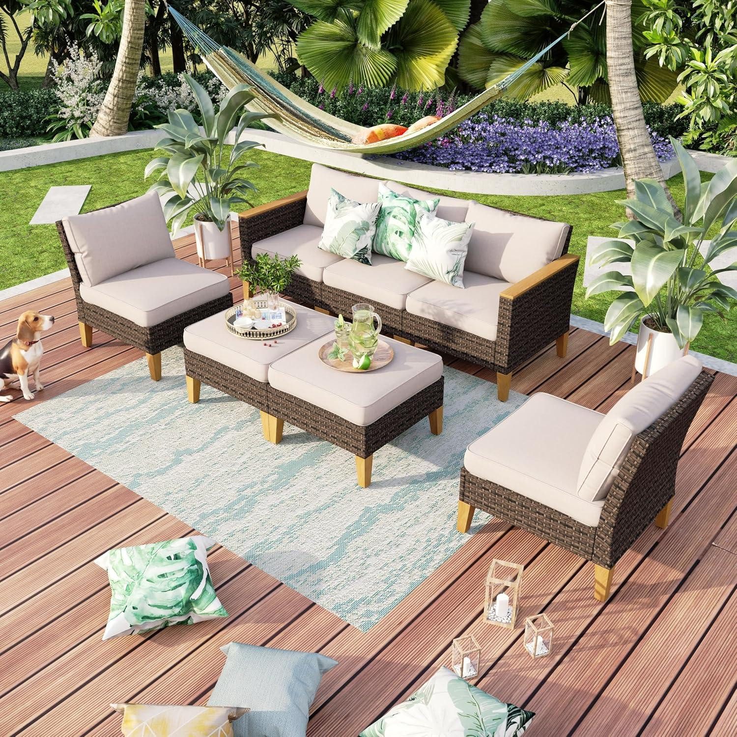 Gartenlounge-Set Polyrattan Lounge Set, Aktualisierte