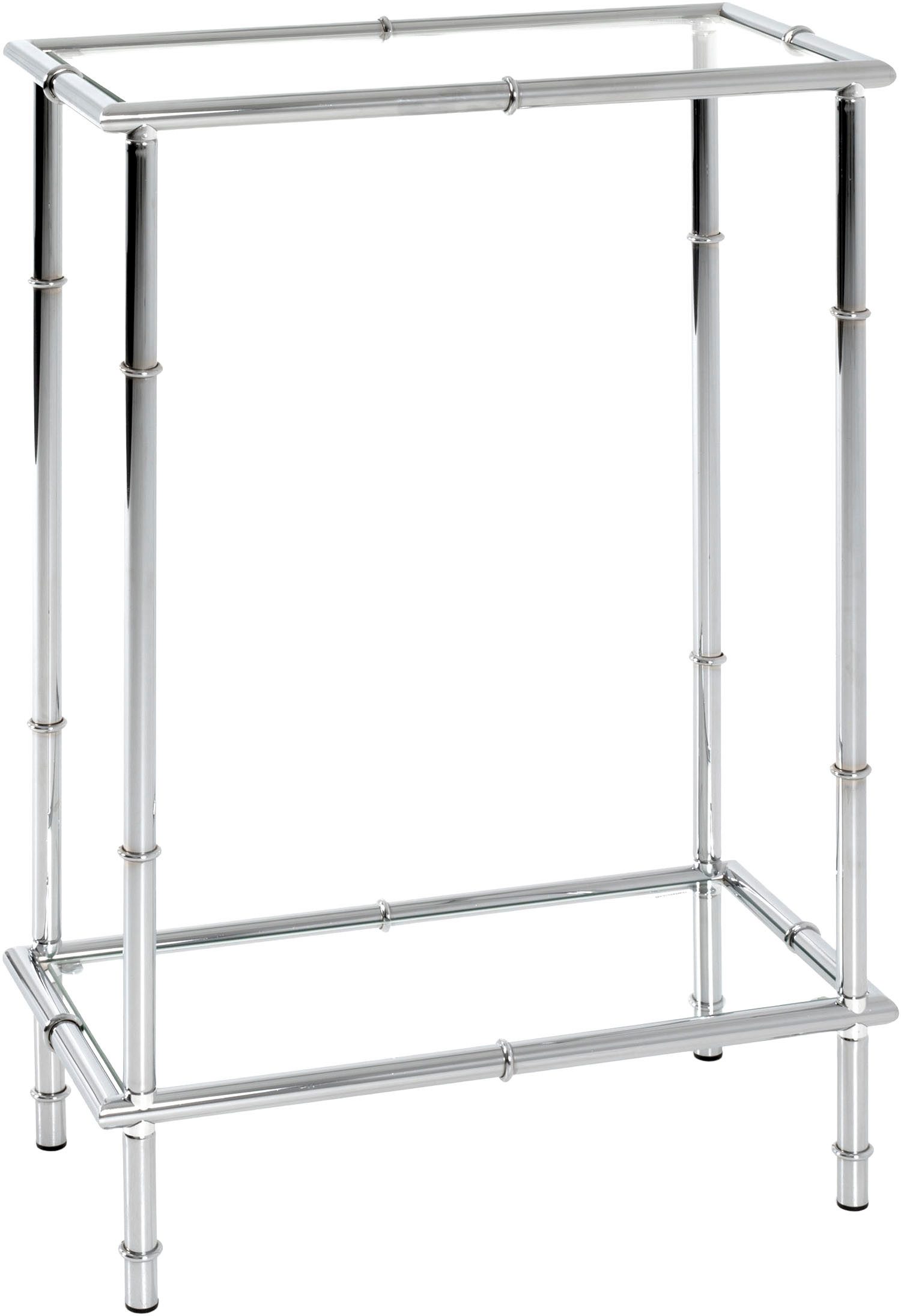 HAKU Konsolentisch Beistelltisch (1-St), rechteckig - aus Metall Silber B/T/H 50/25/75 cm