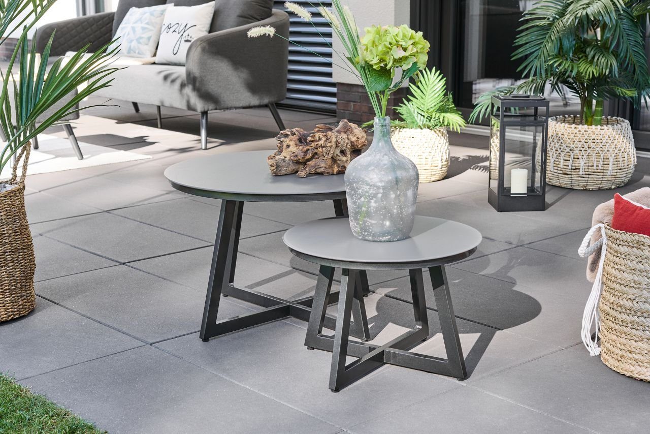 Primaster Gartentisch Primaster Beistelltisch Lumio Ø 70 cm, Witterungsbest günstig online kaufen