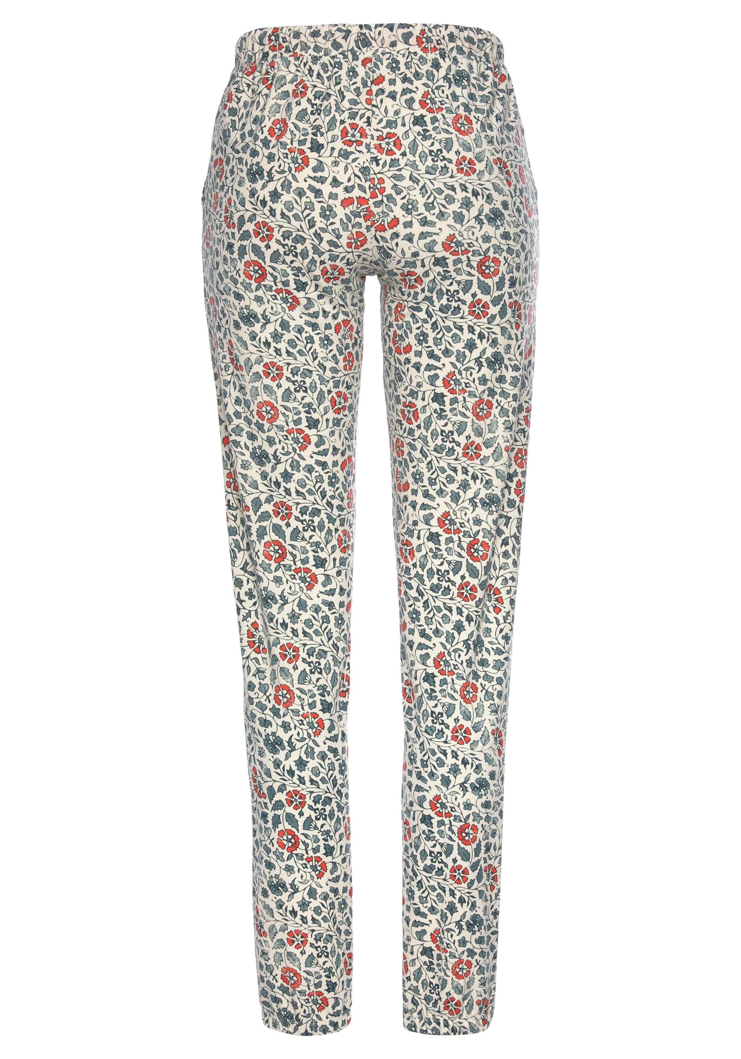 LASCANA Pyjamahose im Blumen Allover-Druck – Bild 4 von 5
