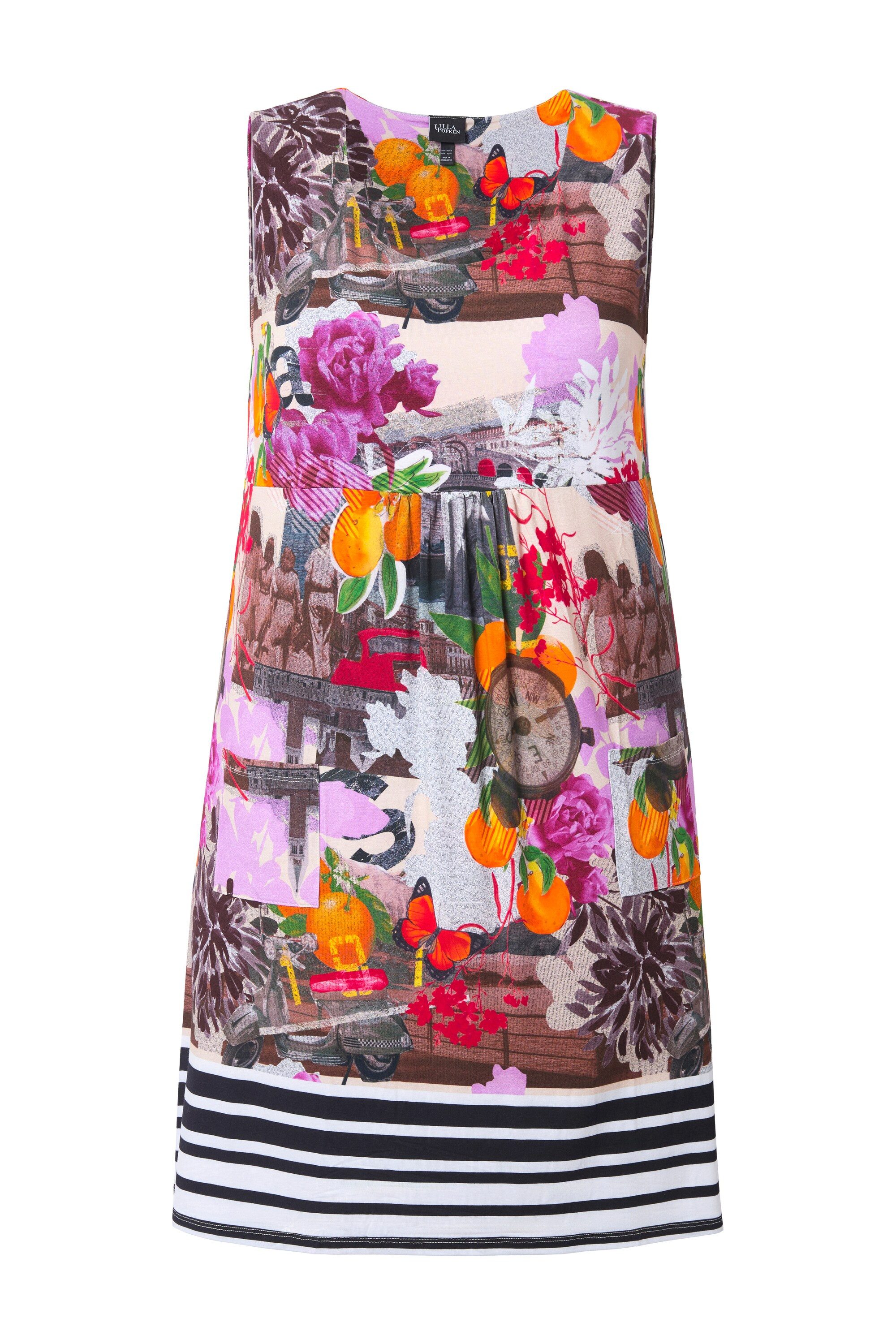 Ulla Popken Minikleid Jerseykleid bedruckt A-Linie günstig online kaufen