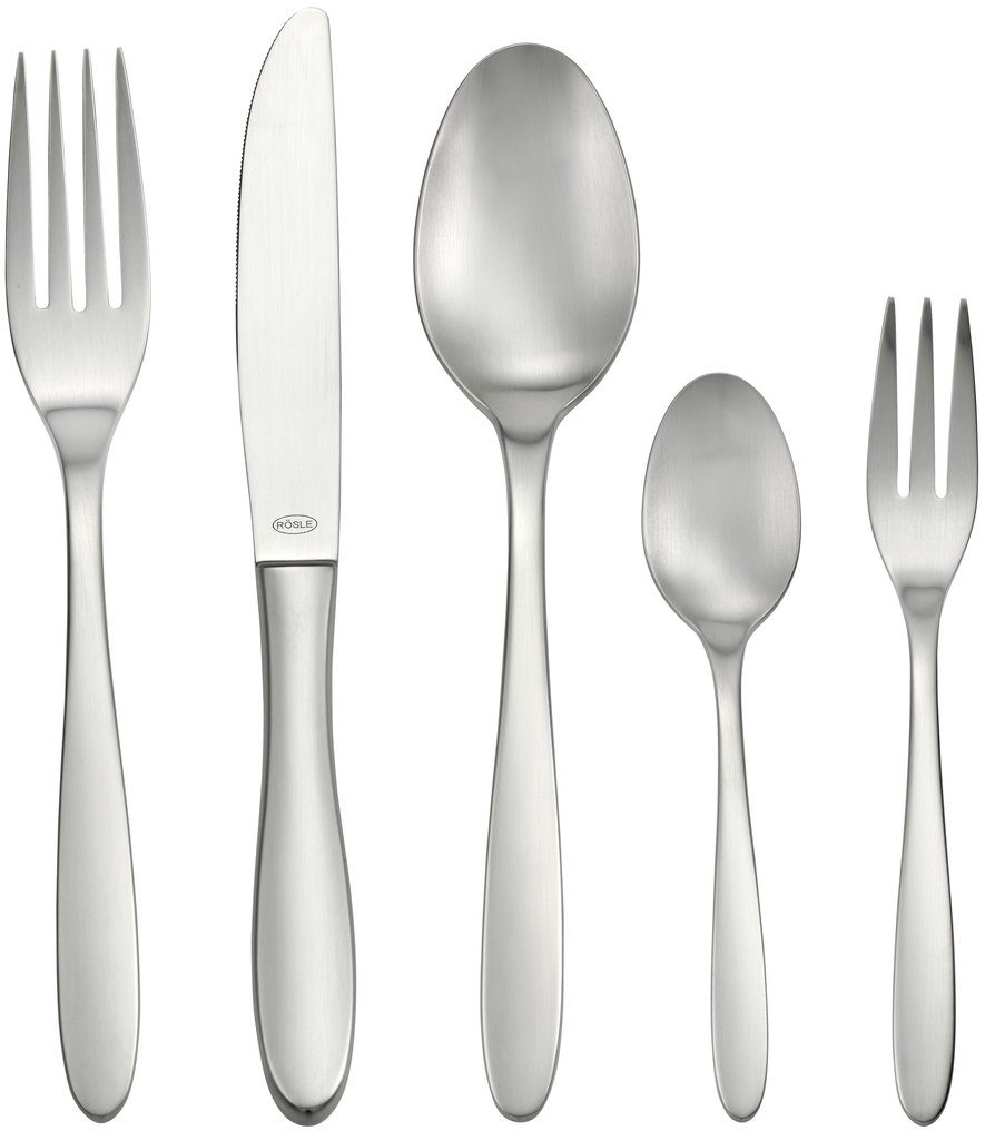 RÖSLE Besteck-Set CULTURE (60-tlg), 12 Personen, Edelstahl 18/10, wahlweise hochglänzend oder mattiert, spülmaschinengeeignet