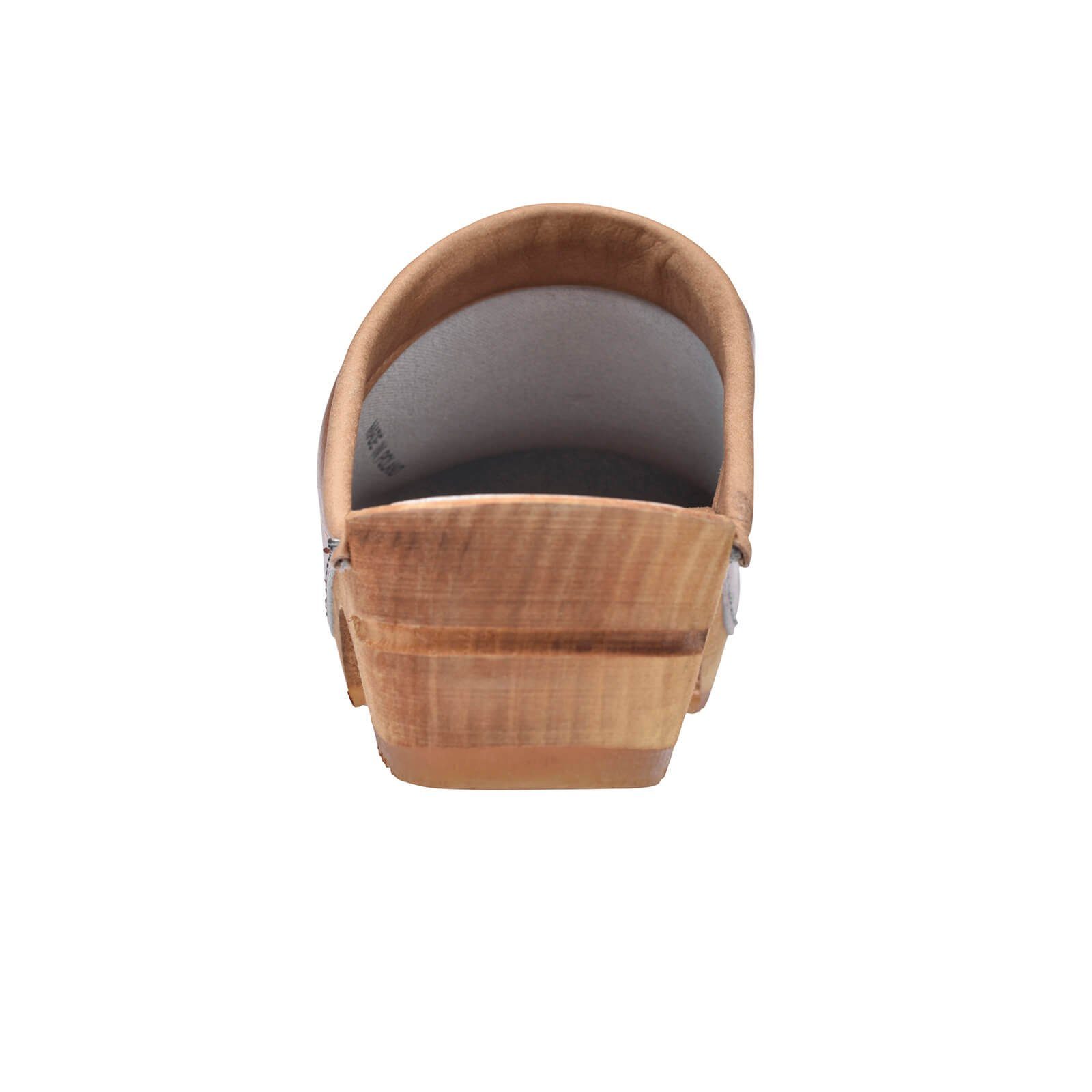 Sanita Wood-Lotte Open Clog Cognac Sandale