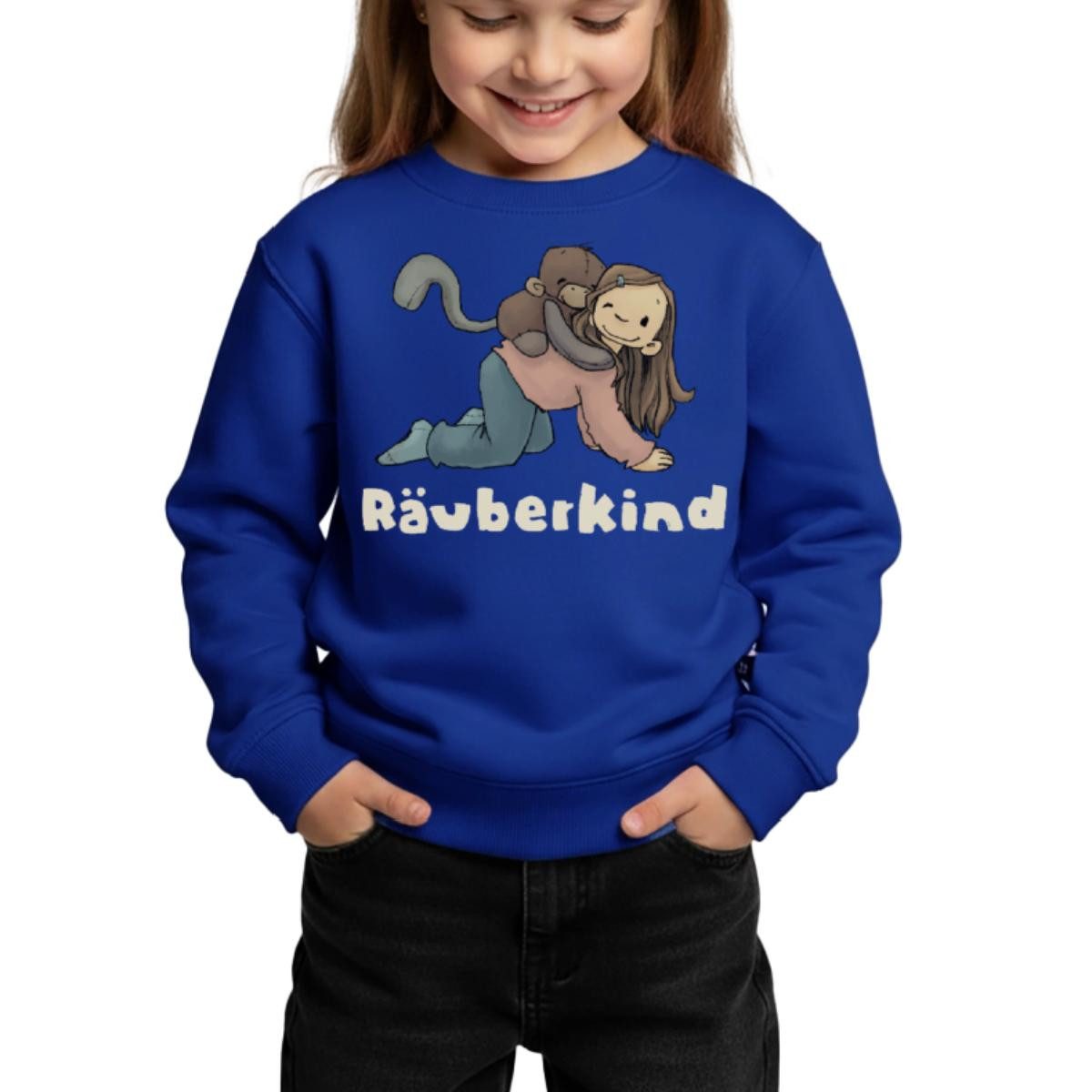Spreadshirt Sweatshirt Anouk Räuberkind Mit Affi Kinder Premium Pullover (1-tlg)