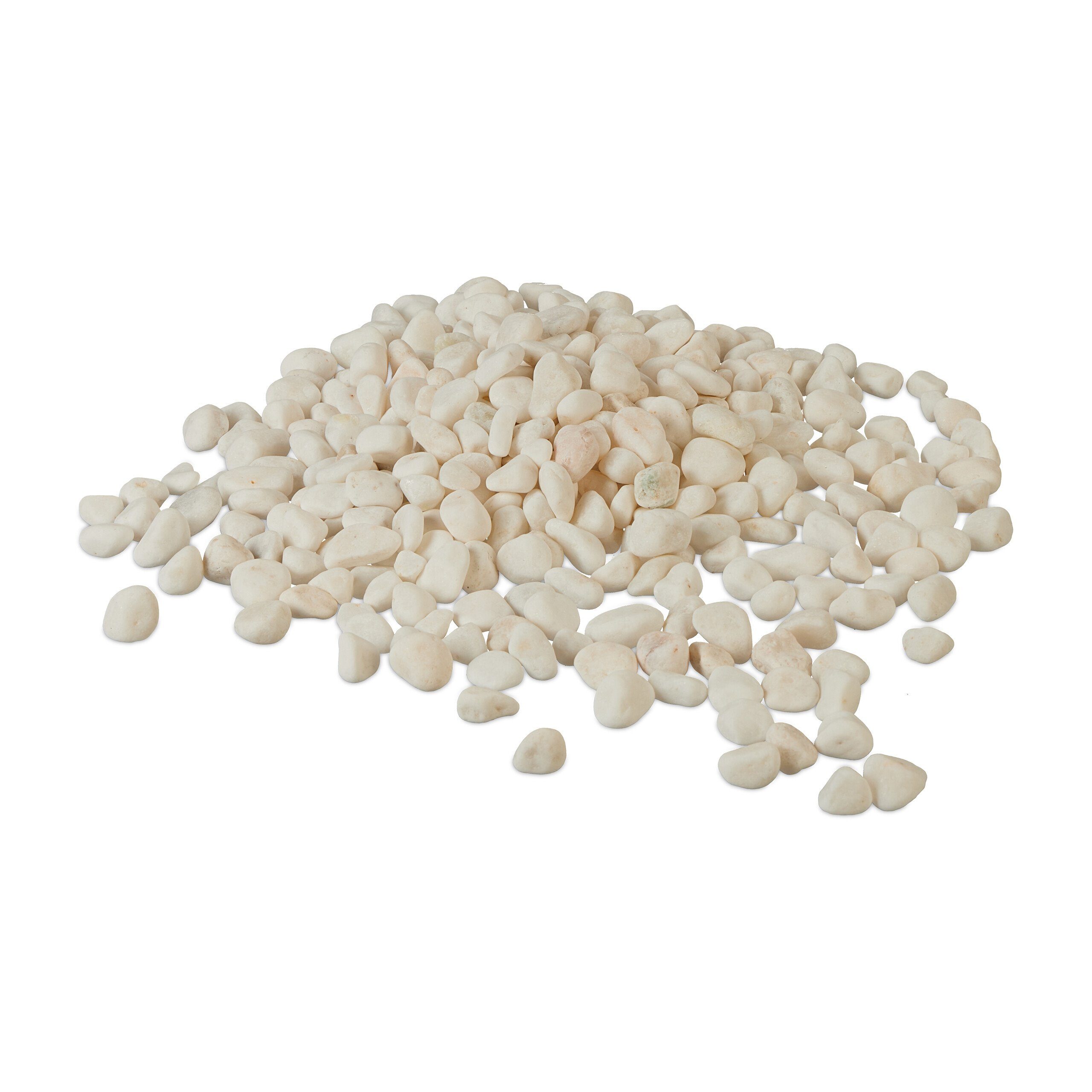 relaxdays Dekosteine 10 kg Marmorkies weiß günstig online kaufen