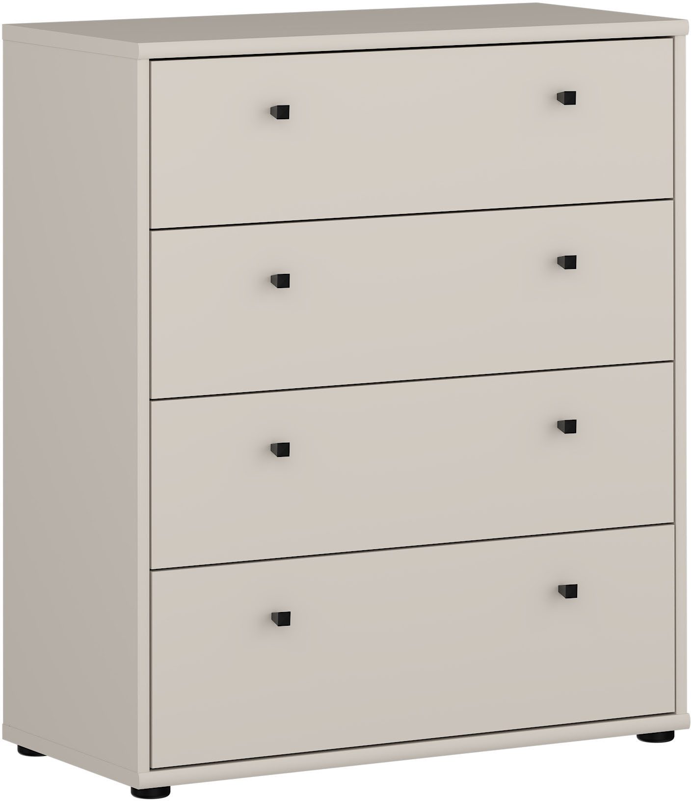 FORTE Kommode Tempra, Kommode, 4 Schubkästen, Höhe 85,5 cm, Breite 73,7 cm