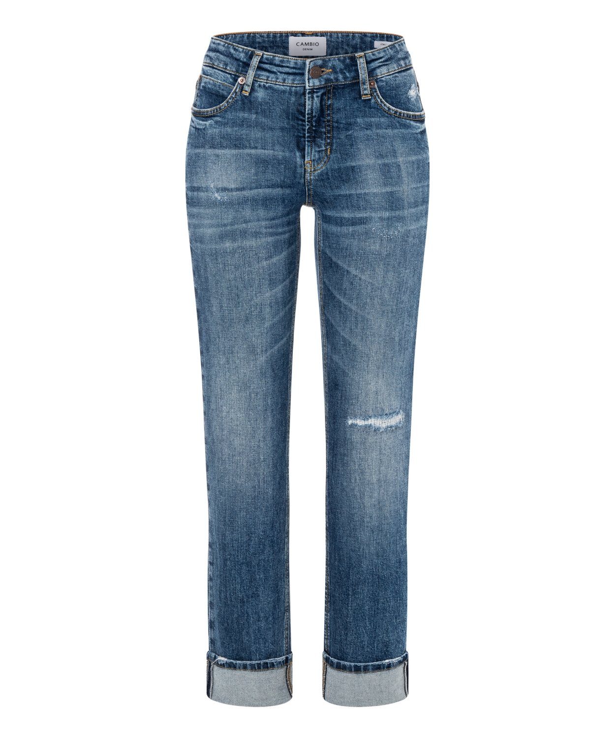 Cambio 5-Pocket-Jeans Paris straight 5179 Grau