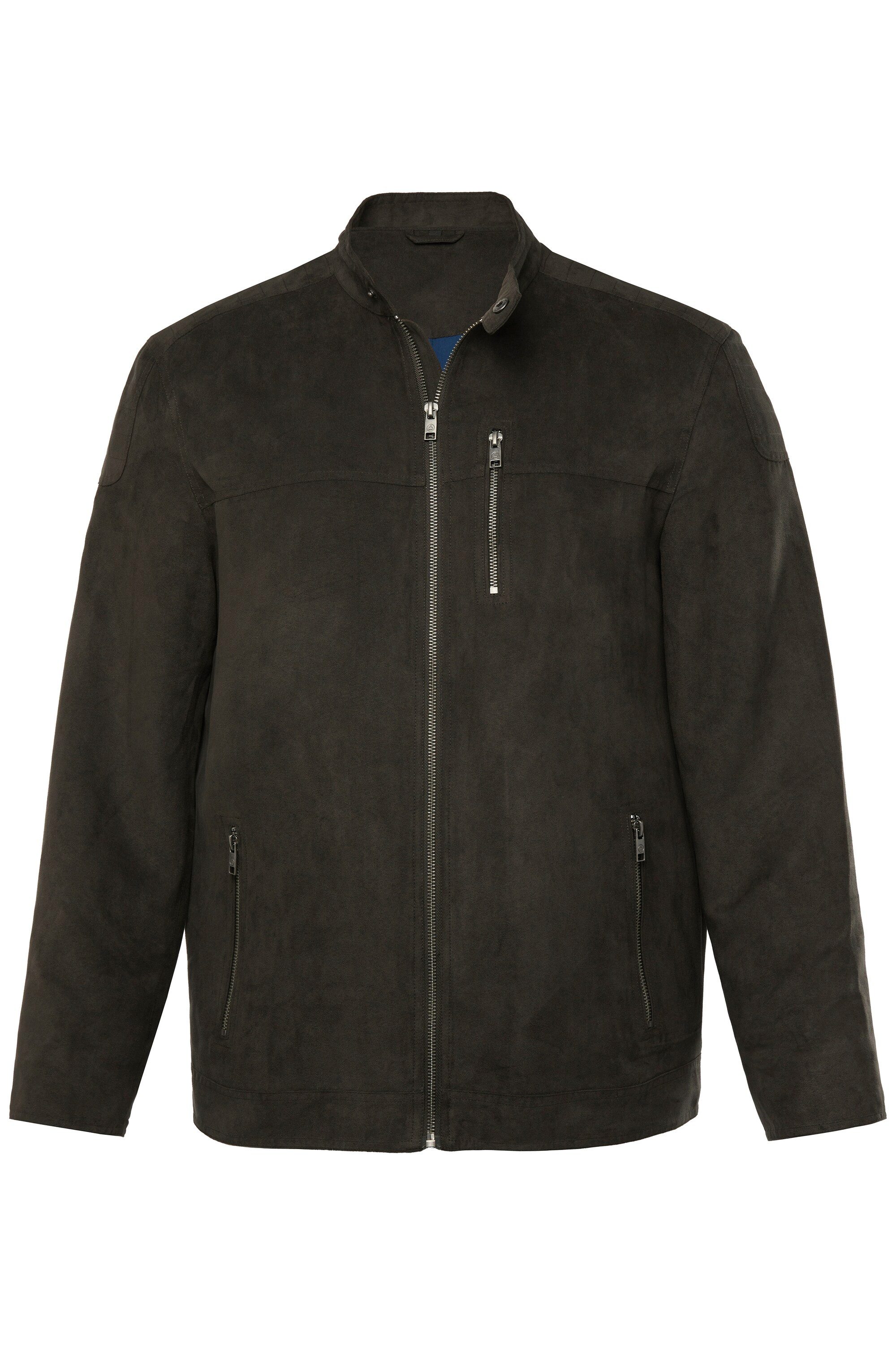 Boston Park Funktionsjacke Bikerjacke Mikrosuede Zipper günstig online kaufen