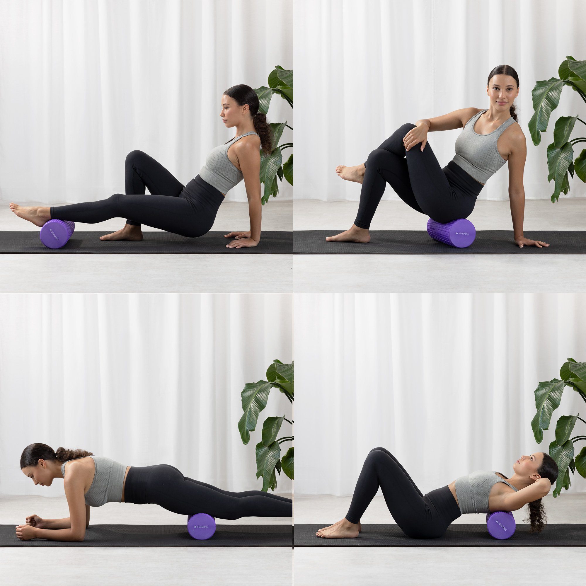 Faszien Rolle Yoga Foam Roller Pilates Massagerolle Faszientraining gelb-grün 