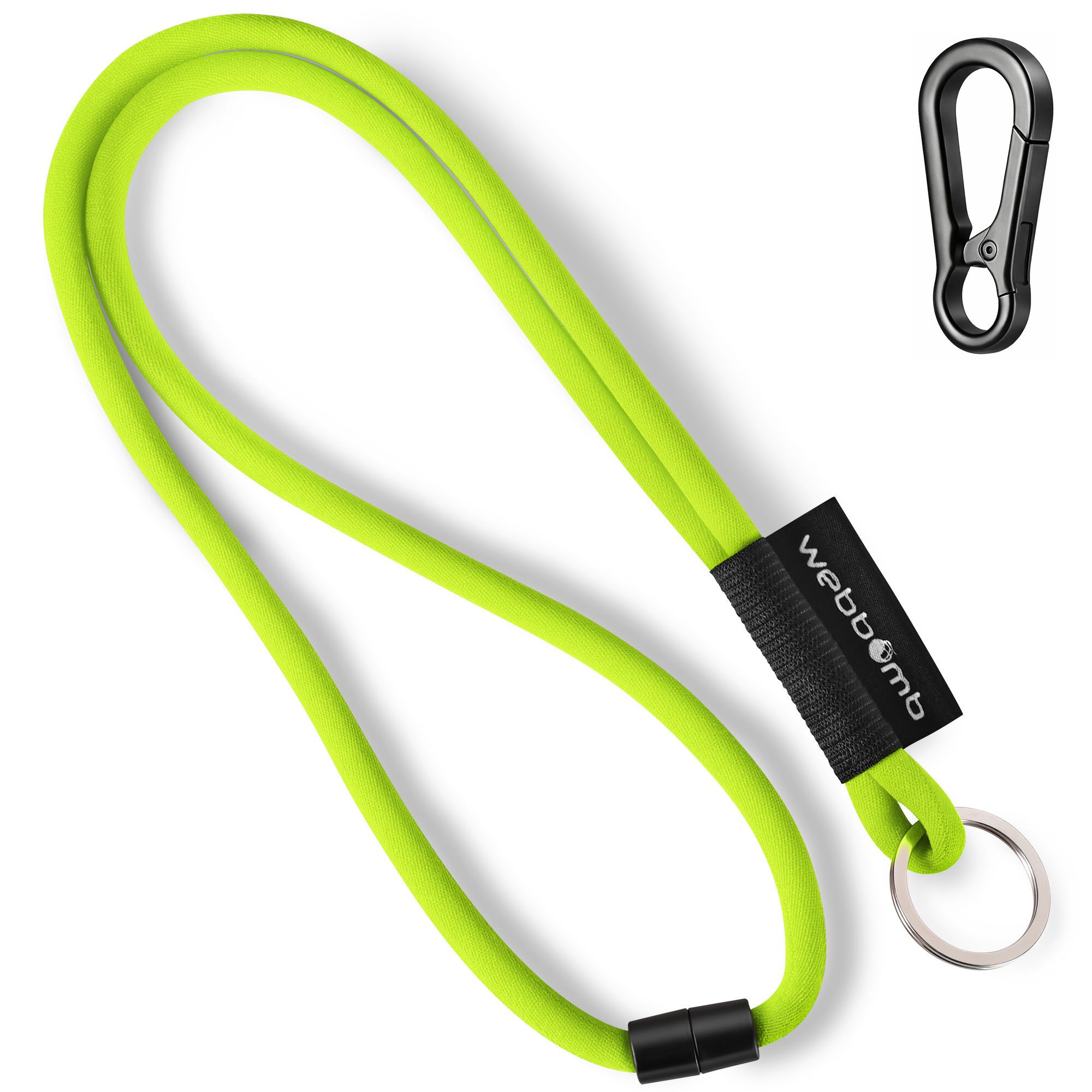 WEBBOMB Schlüsselanhänger Lanyard Tubular Schlüsselband mit Karabiner + Schlüsselring keychain