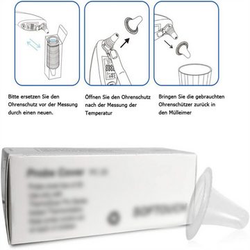 RefinedFlare Fieberthermometer Ersatzschutzhüllen 200 Stück Schutzhüllen, Ohrthermometerhüllen