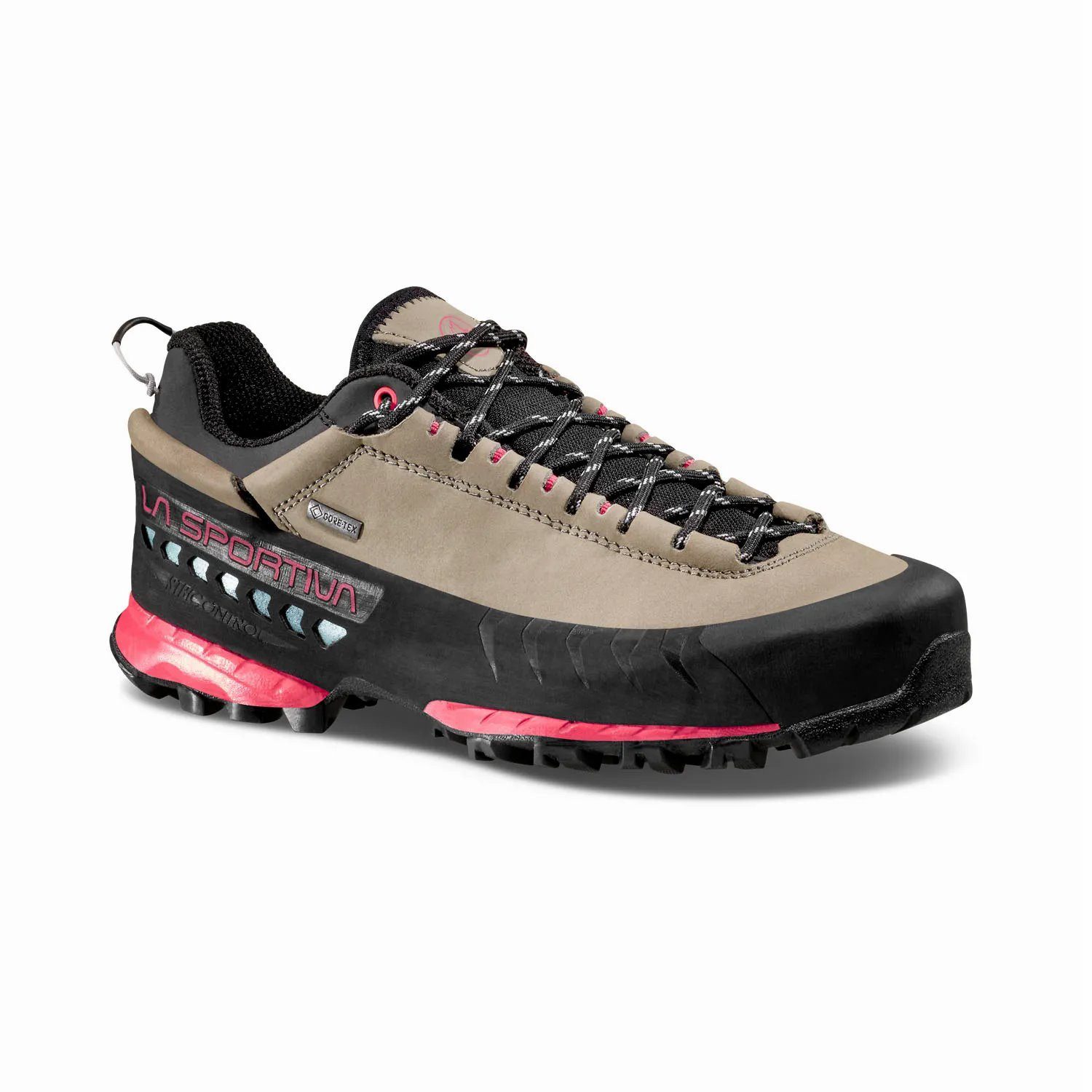 La Sportiva TX 5 Low GTX (Nubuckleder, Zustieg, wasserdicht) braun/hibiscus Damen Wanderschuh