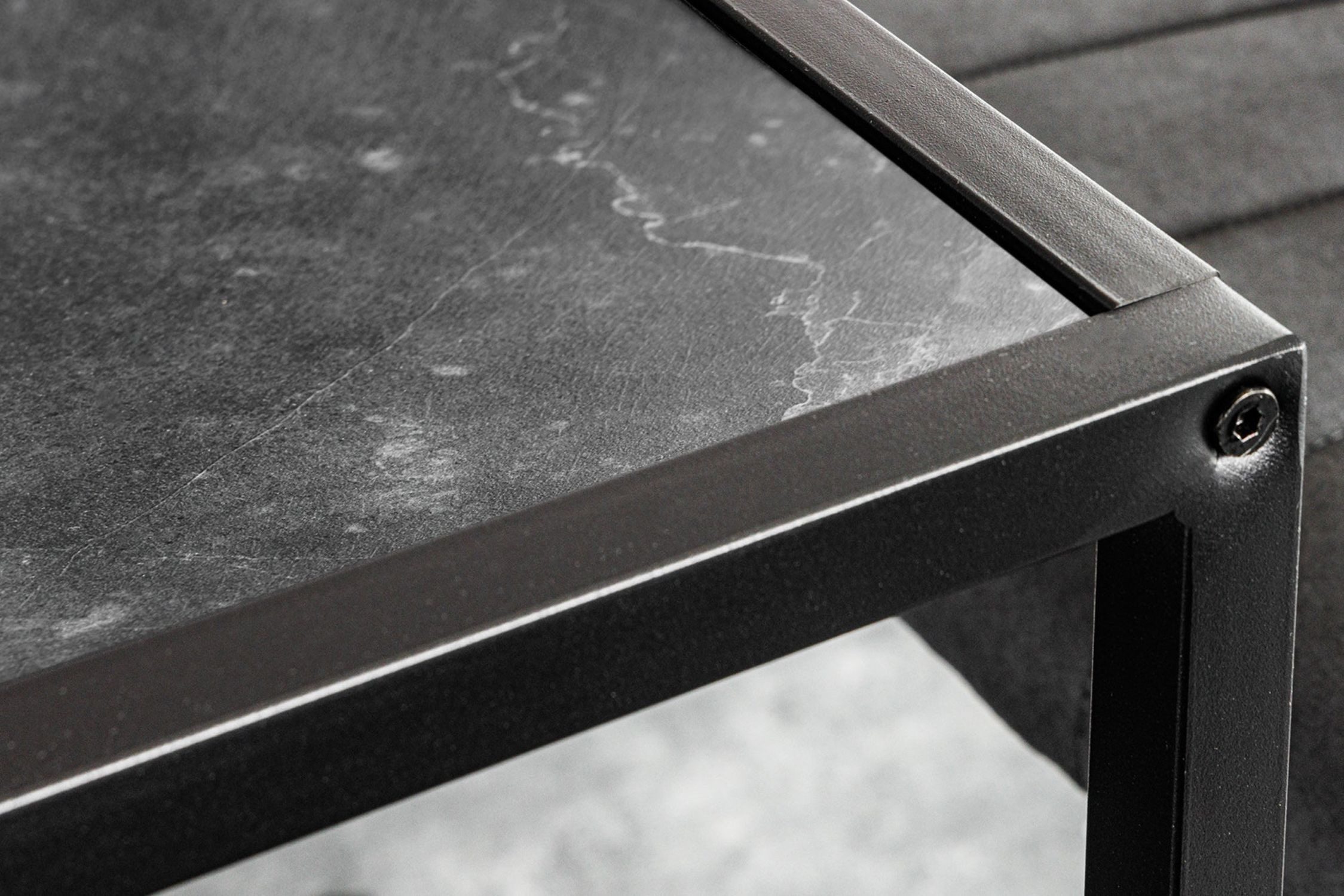 Licht-Erlebnisse Stehtisch THORIN, aus Metall MDF in Schwarz 120 x 60 x 105 cm (LxBxH)