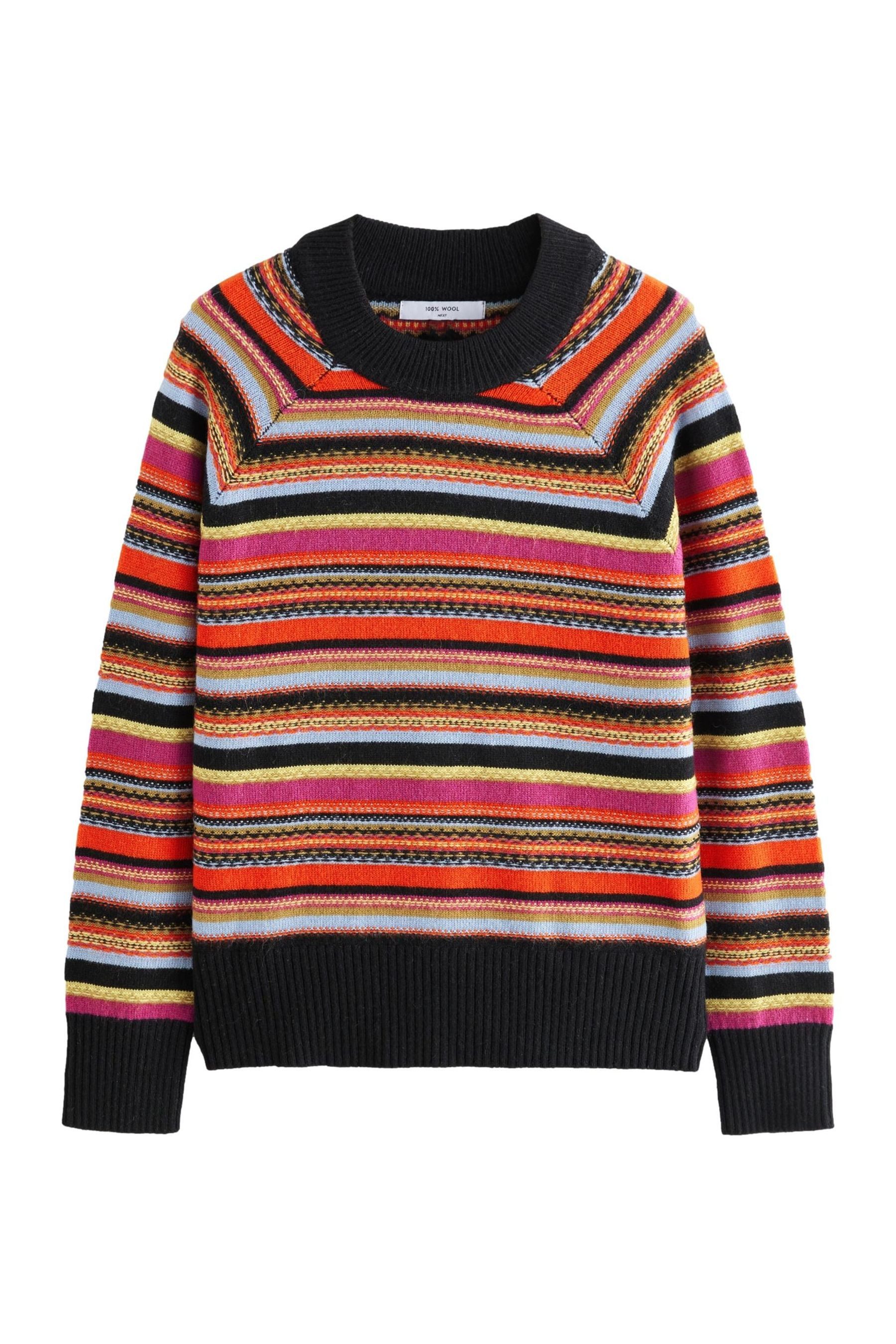 Next Rundhalspullover Gemusterter Premium-Pullover aus 100 % günstig online kaufen