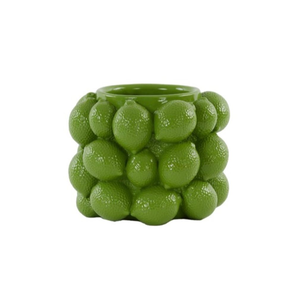 Dirk Davids Leuchten GmbH Dekovase Deko Vase Zitronen Grün Ø17,5x14 cm