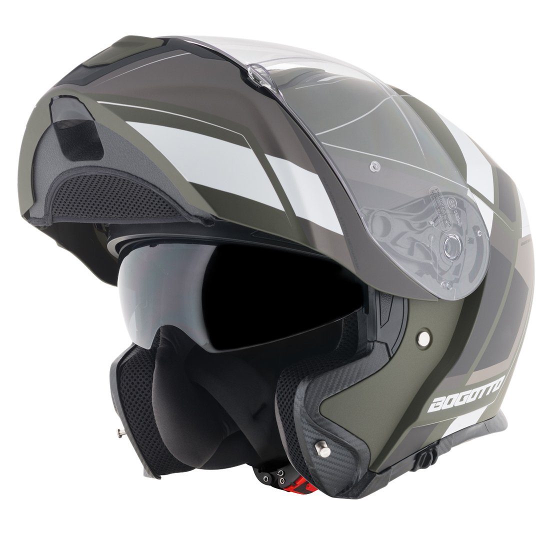Bogotto Motorradhelm FF403 Murata Klapphelm, integriertes Sonnenvisier