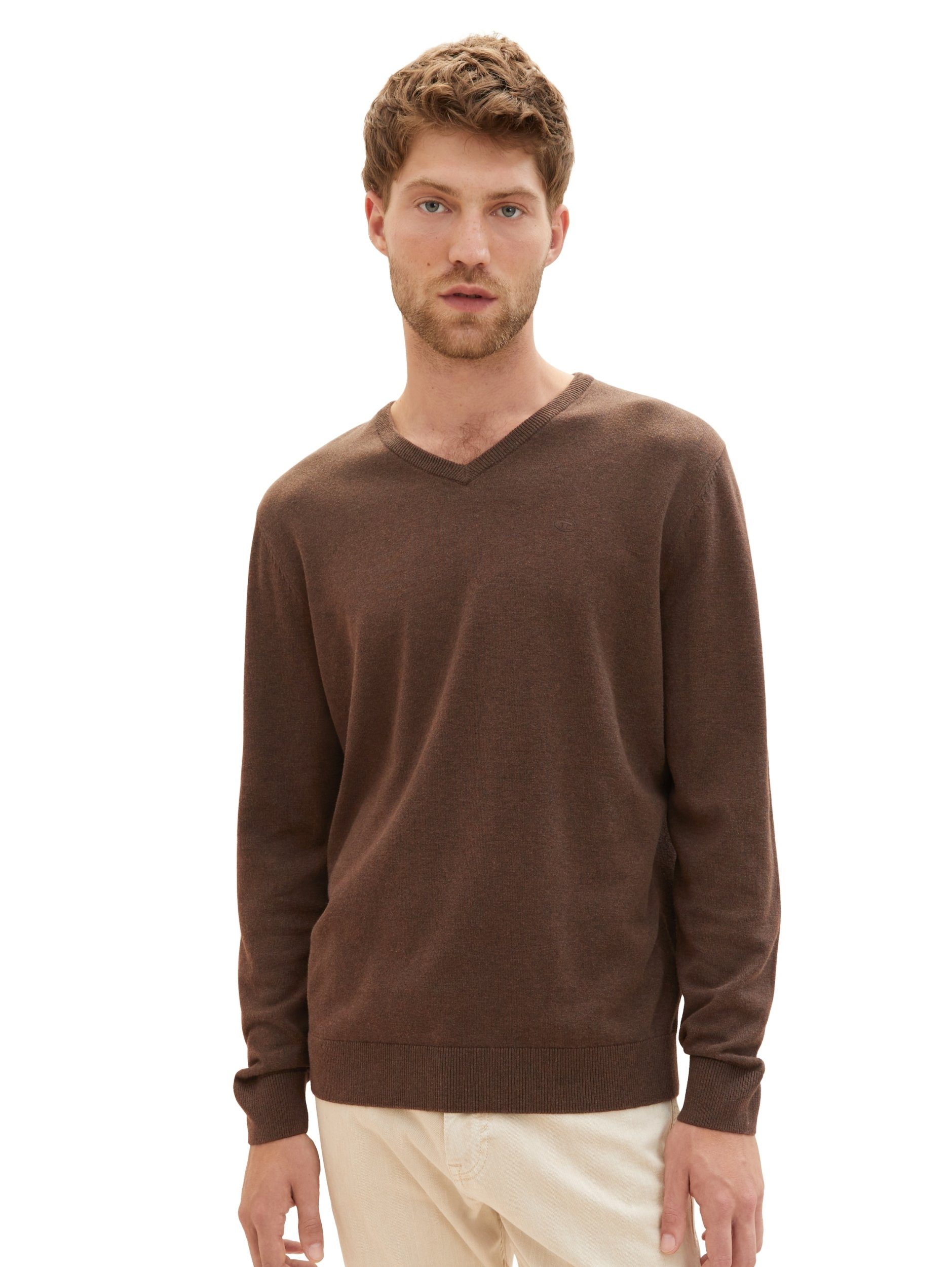 TOM TAILOR sweater Strickpullover basic v-neck 32717