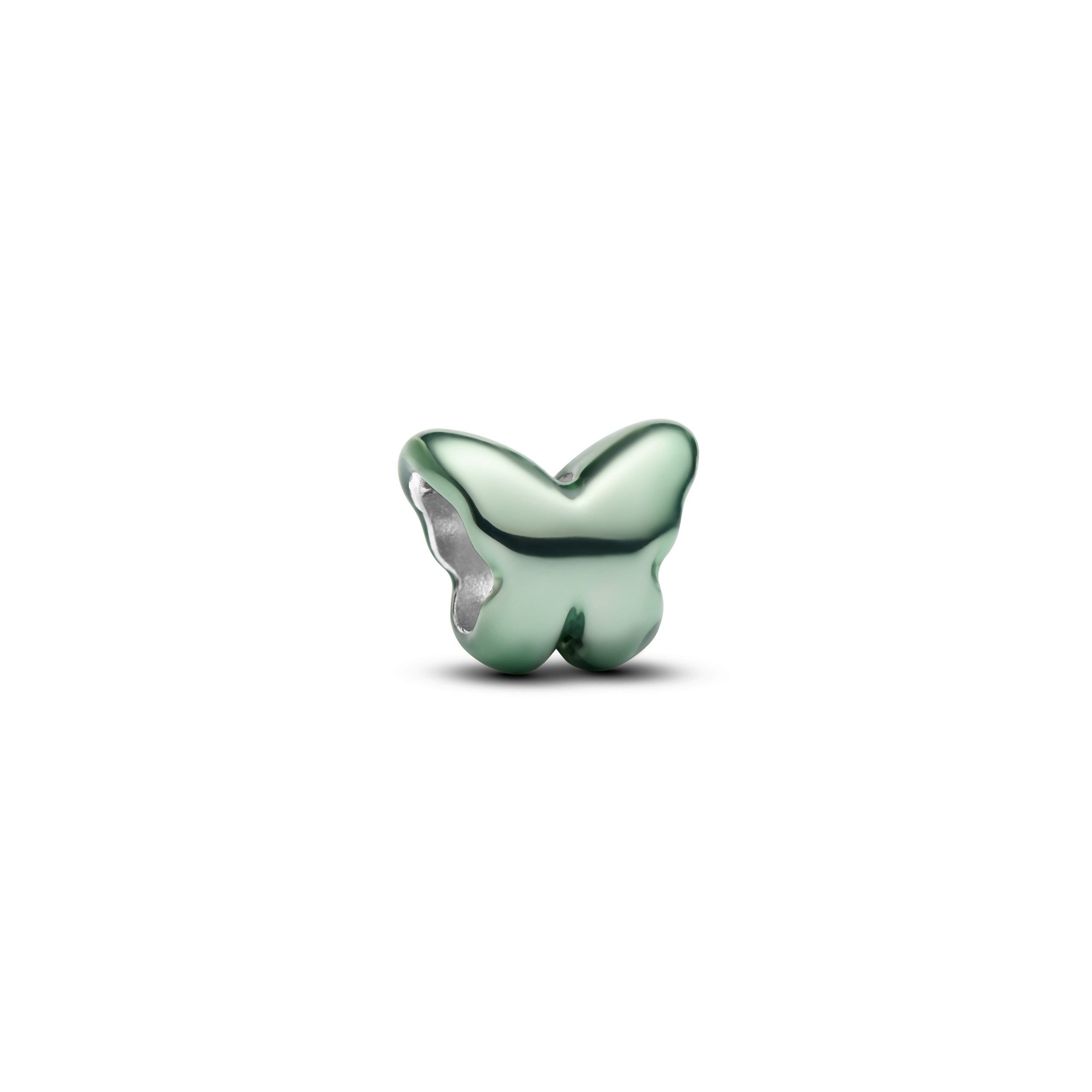 Pandora Charm-Einhänger Pandora Mini-Charm Grüner Schmetterling Sterling-Silber 794783C01