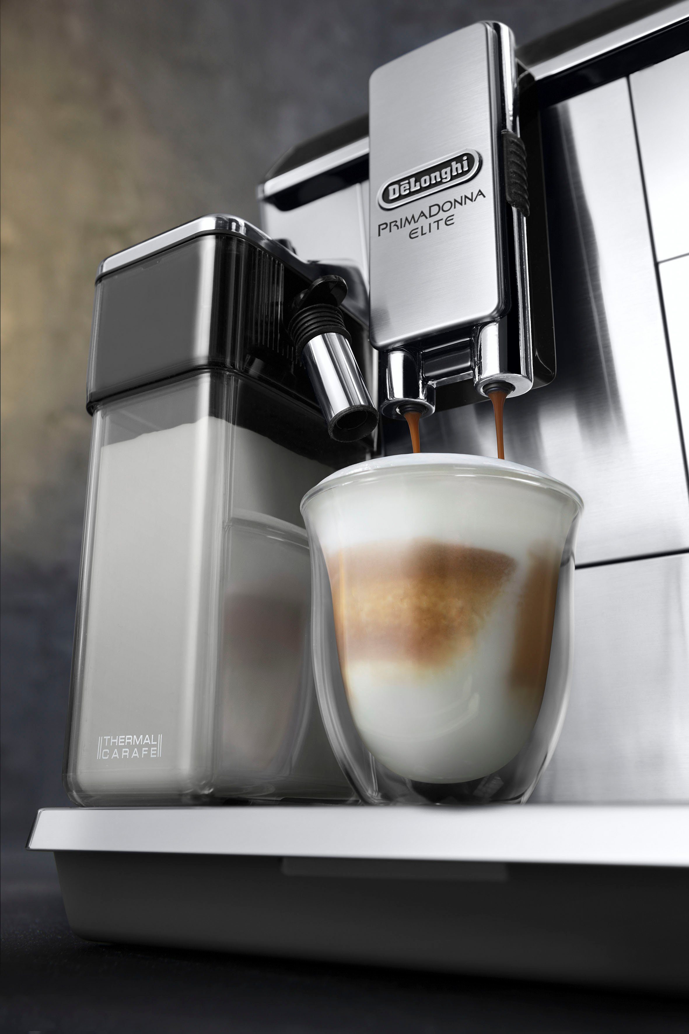 656.75.MS, De'Longhi Elite ECAM App-Steuerung Kaffeevollautomat PrimaDonna